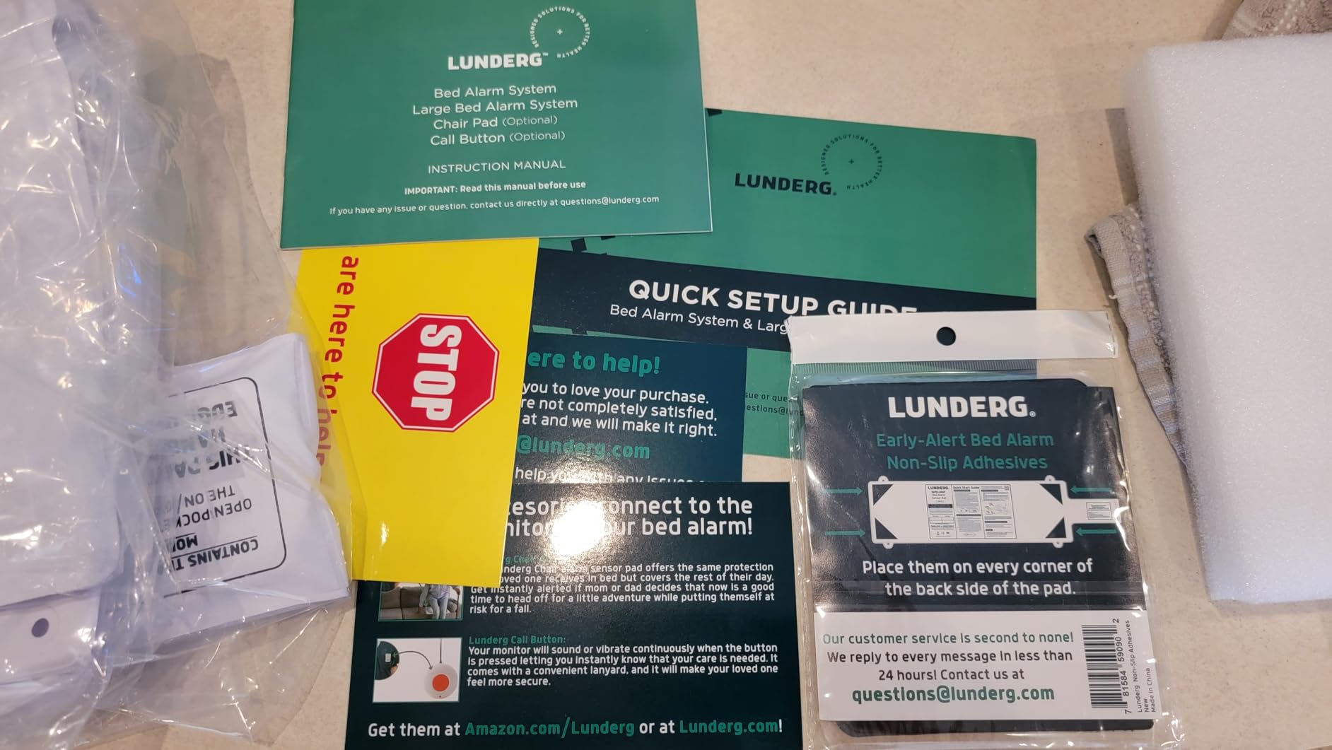 Lunderg Large Wireless Bed Alarm System for Elderly & Fall Prevention customer photo 2