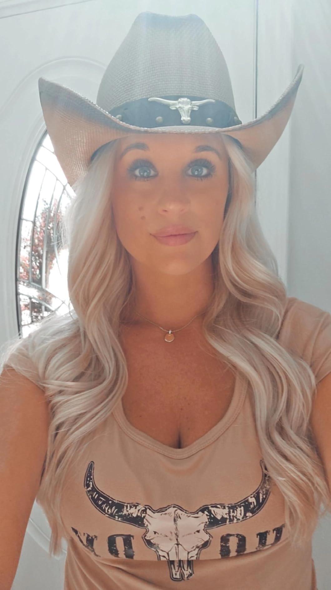 FLUFFY SENSE. Cowboy Hat for Women and Men - Straw Cattleman Crease Western Hats with Upgrade 4 inches Shapeable Wide Brim customer photo 1