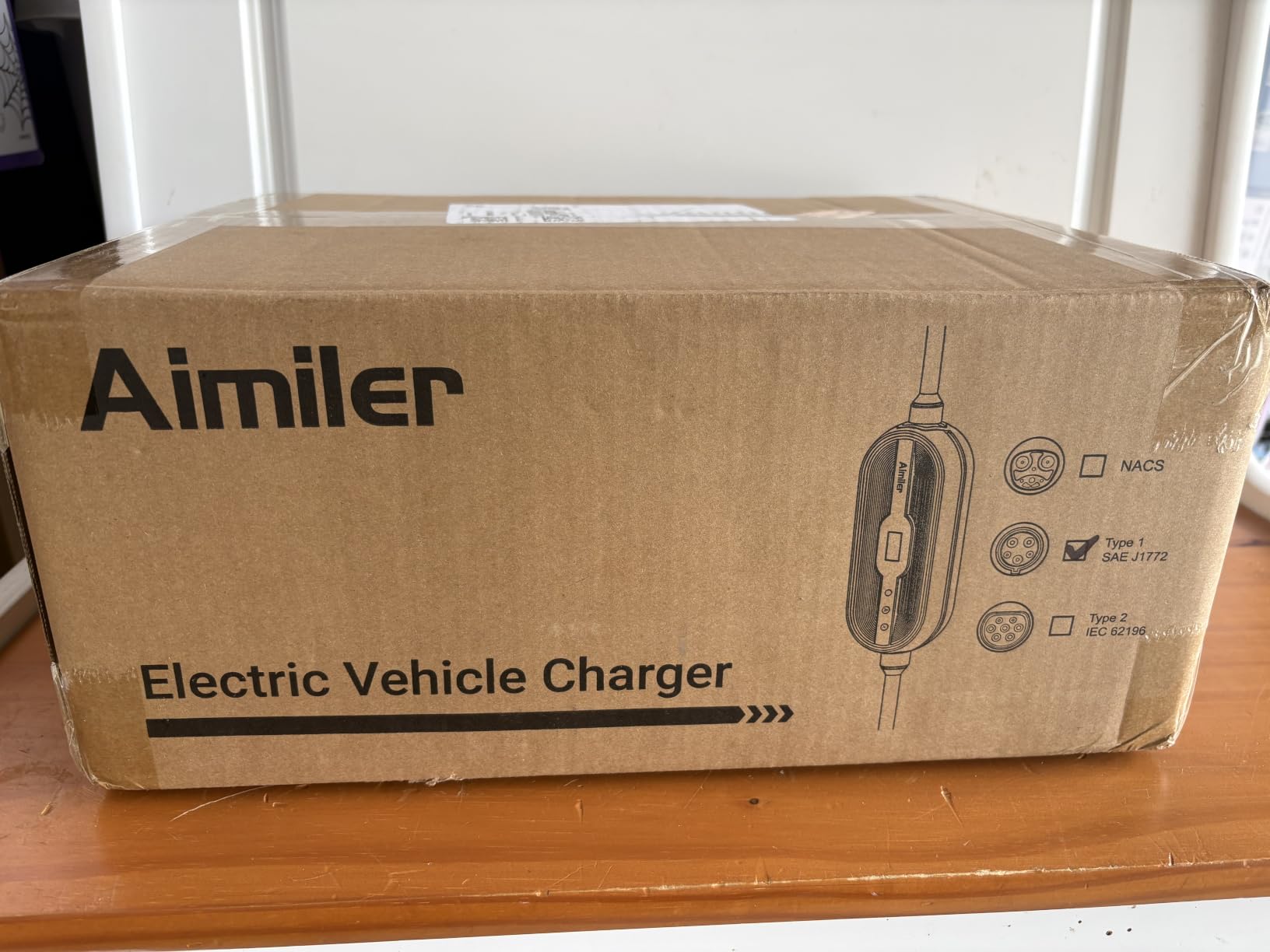 AIMILER Level 2 Tesla Charger(WiFi APP), 32A, 25ft Cable ETL Certified, 220V-240V NEMA 14-50P Plug EVSE w/Nacs Connector, Portable/Home Electric Car(EV) Charger for Tesla Model X/Y/3/S or Nacs EVs customer photo 1
