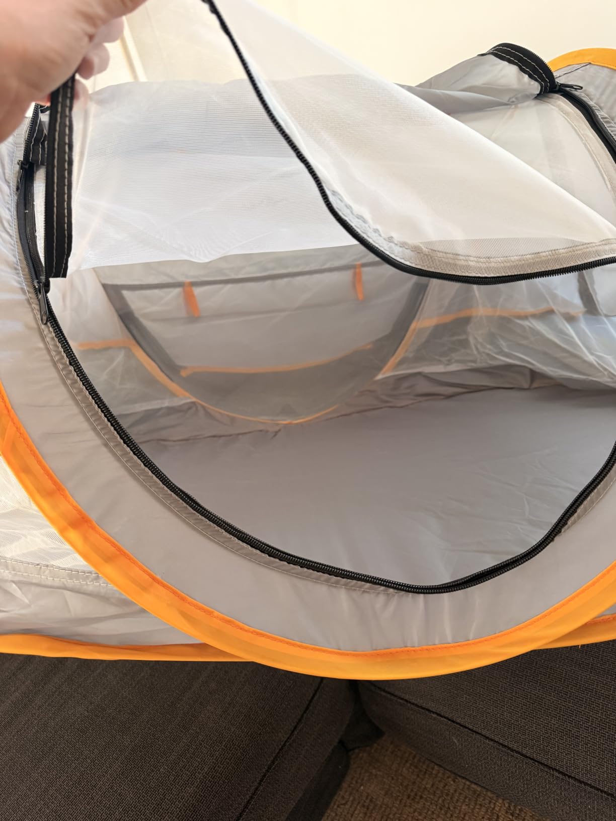 Poray Portable Baby Beach Tent with UPF 50+ Sun Shelter,Mosquito Net and Sunshade, Ideal Pop Up Kids Travel Tent with Carry Bag & 2 Stakes,Outdoor Indoor Play and Sun Protection customer photo 2