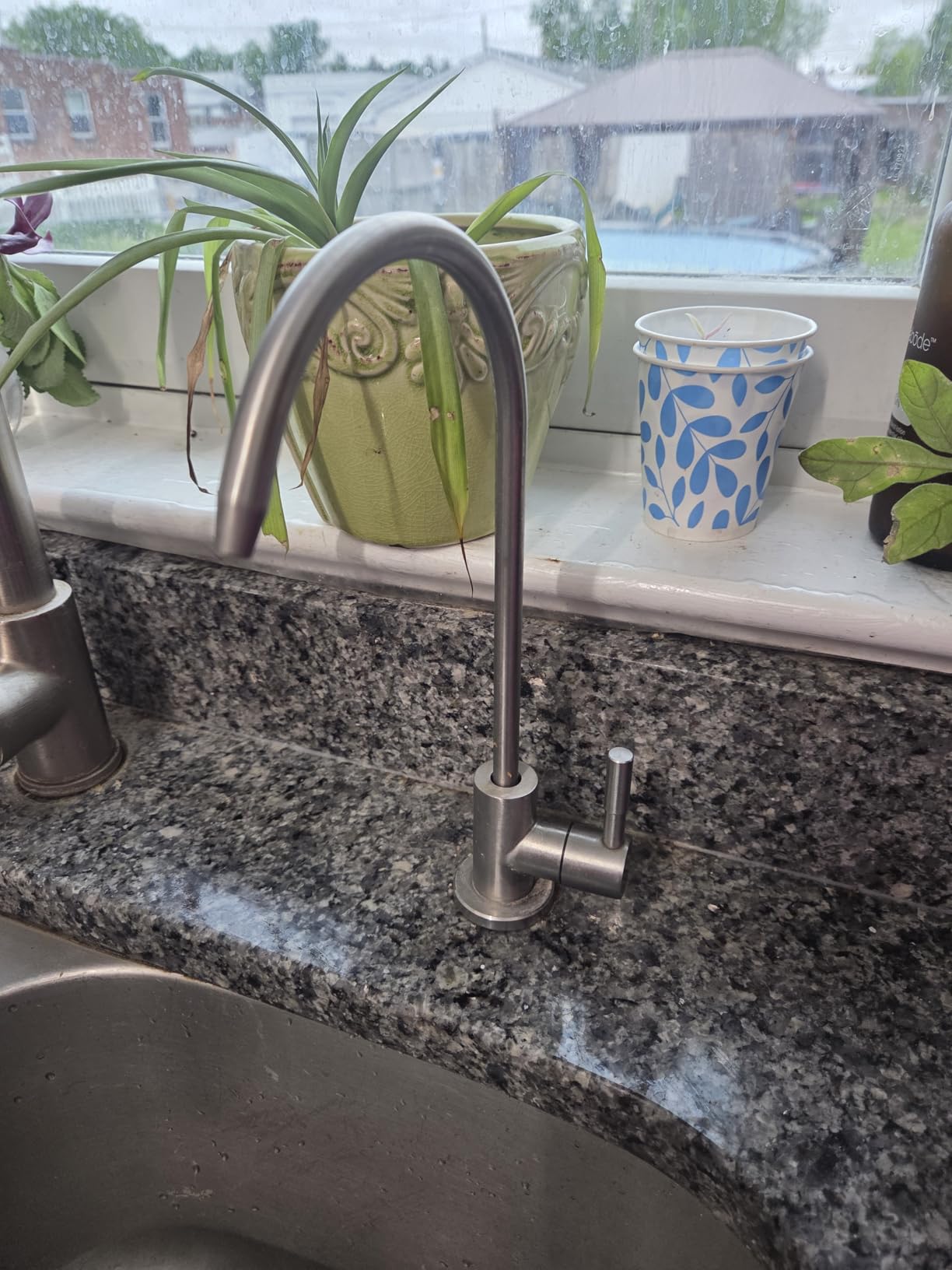 Drinking Water Faucet,Easy to Install Sink Water RO Faucet,Lead-Free Reverse Osmosis Faucets for Kitchen Bar Sink,Brushed Nickel SUS304 Stainless Steel customer photo 1