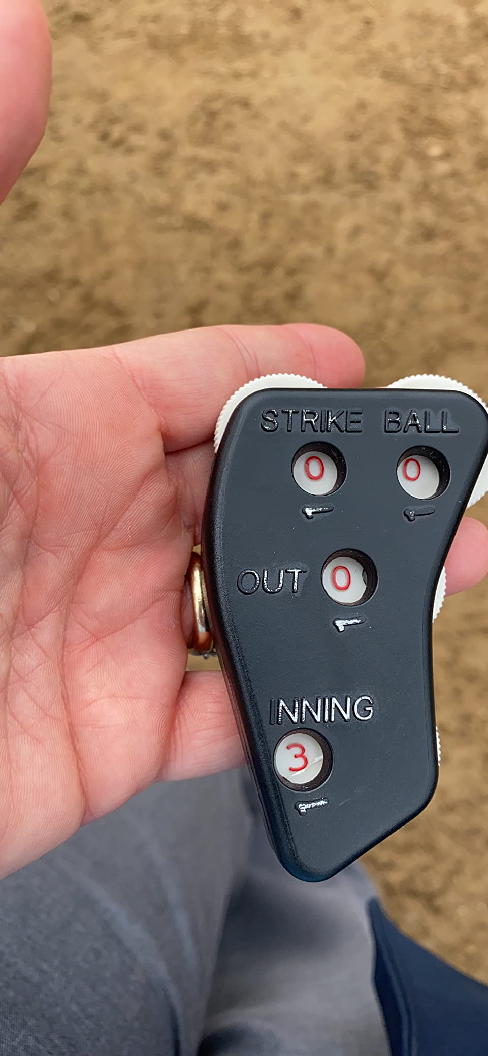 Watayo Wheel Baseball Umpire Clicker, Umpire Indicator Gear, Practical Baseball Counter Clicker for Scorekeeper Recording Outs & Innings Balls customer photo 1