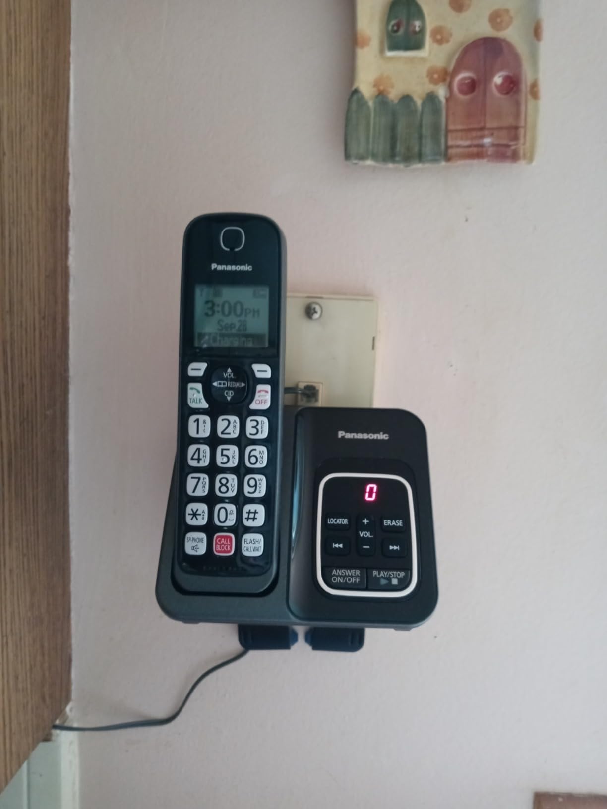 Panasonic Cordless Phone with Answering Machine, 2 Handsets Landline Phone customer photo 2