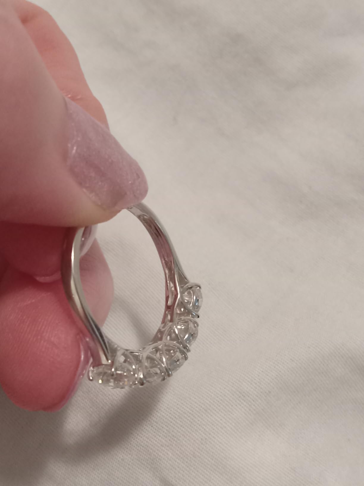 1-6 Carat LAB GROWN Diamond Ladies Wedding Anniversary Stackable Ring Band customer photo 2