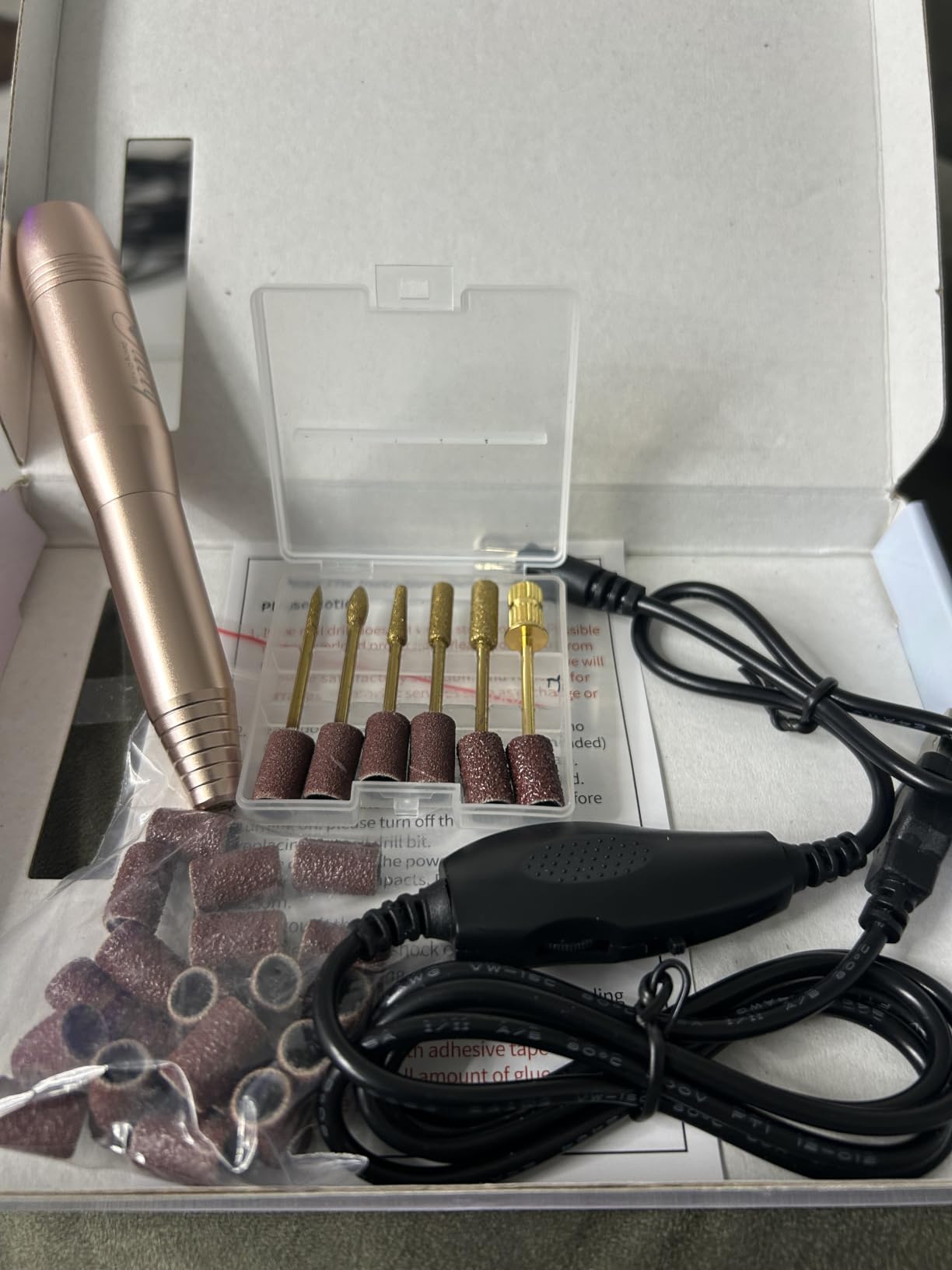 Alety Electric Nail Drill Kit, Electric Nail File for Acrylic Gel Nails customer photo 1