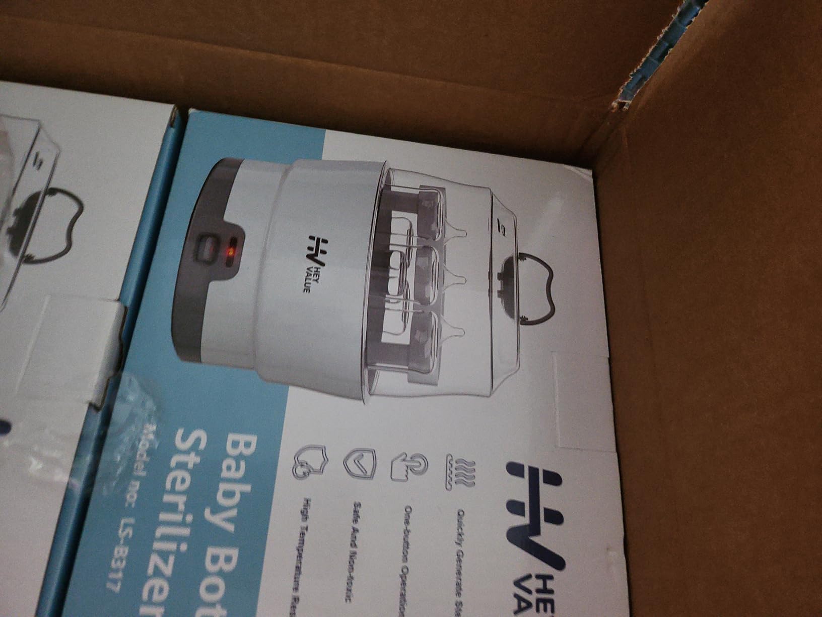 HEYVALUE Smart-Steam Bottle Sterilizer for Baby Bottles & Breast Pump Parts customer photo 1