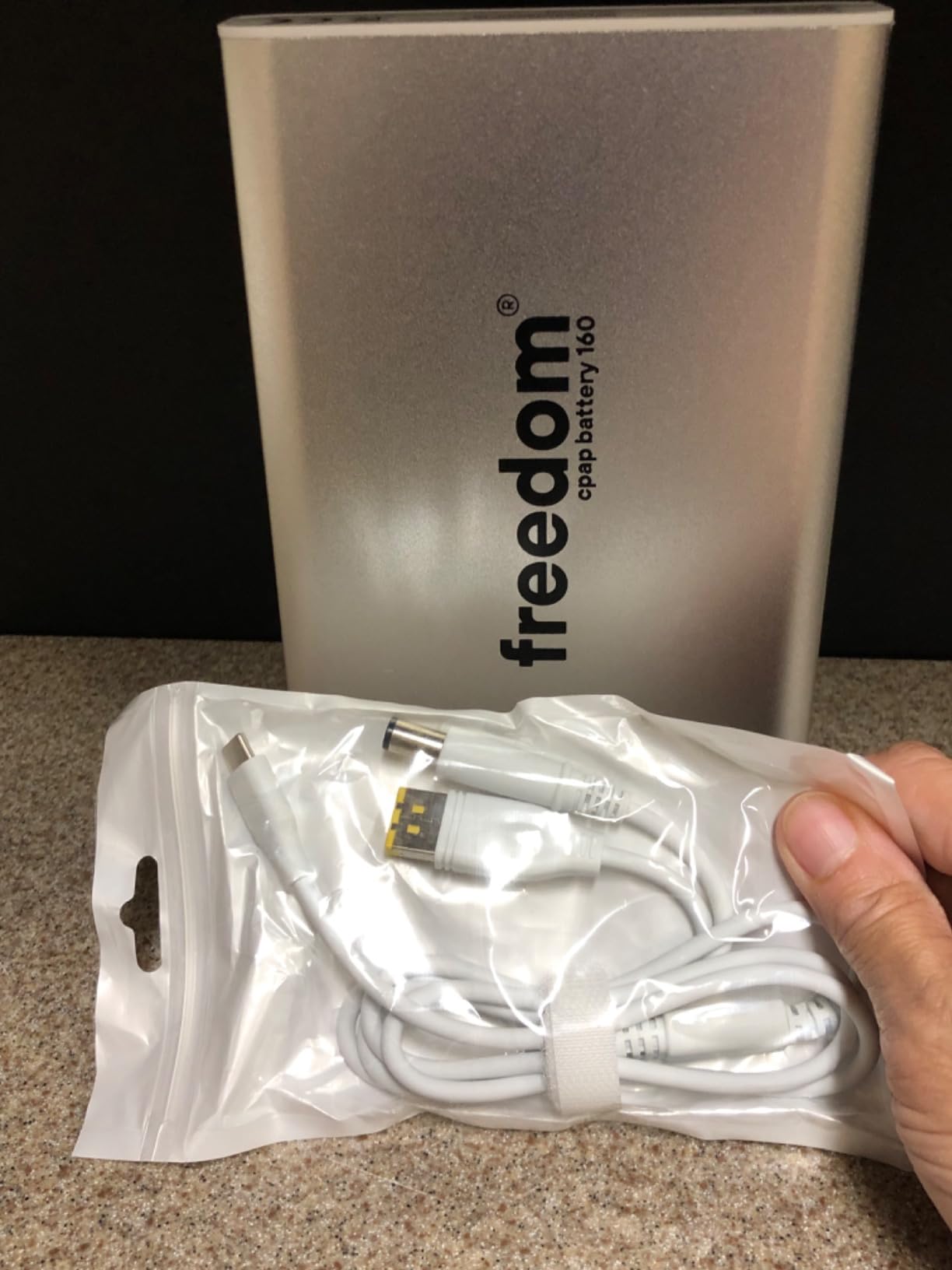 Freedom CPAP Battery 160Wh - Up to 24 Hours with AirSense 11 - Portable Rechargeable Backup for Travel Camping Power Outages customer photo 1
