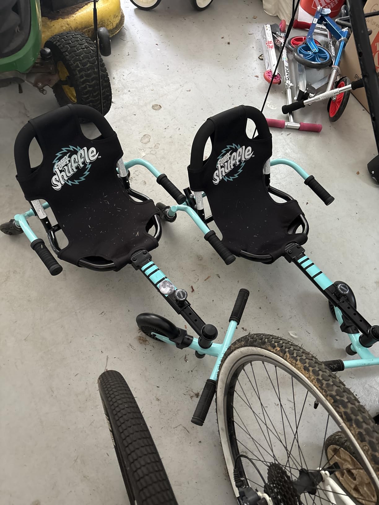 Crazy Cart Shuffle Go Kart | Manual Drift Cart (Black/Teal) customer photo 1