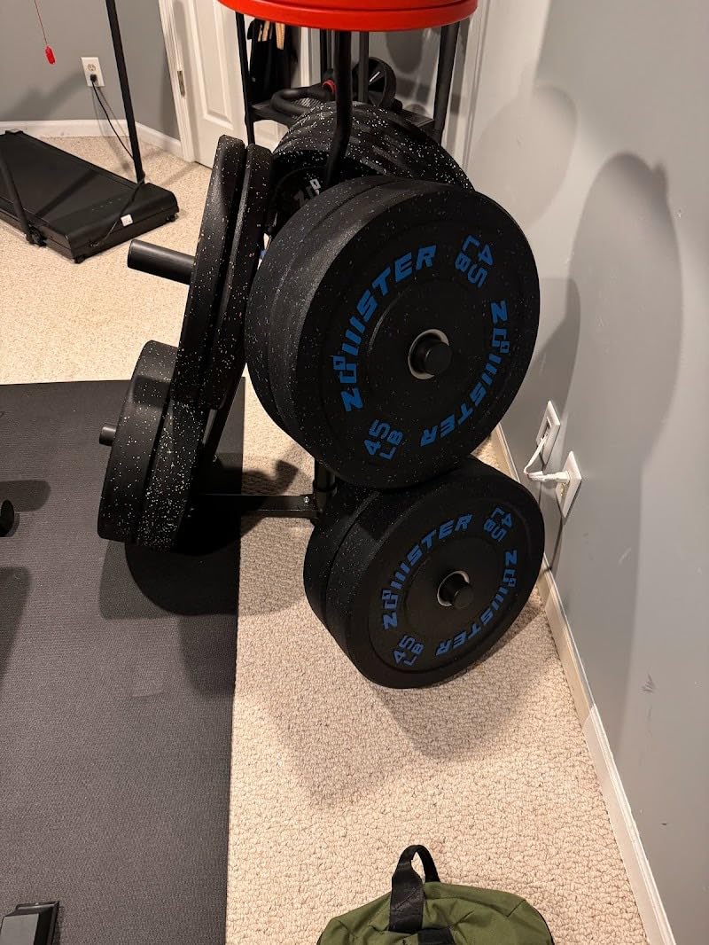 2-Inch Bumper Plate, Olympic Weight Plate HIGH BOUNCE | ODOR-FREE | NOISE-REDUCING | ABSORB IMPACT Bumper Weight Plate with Steel Insert Strength Training Weight Lifting Plate customer photo 1