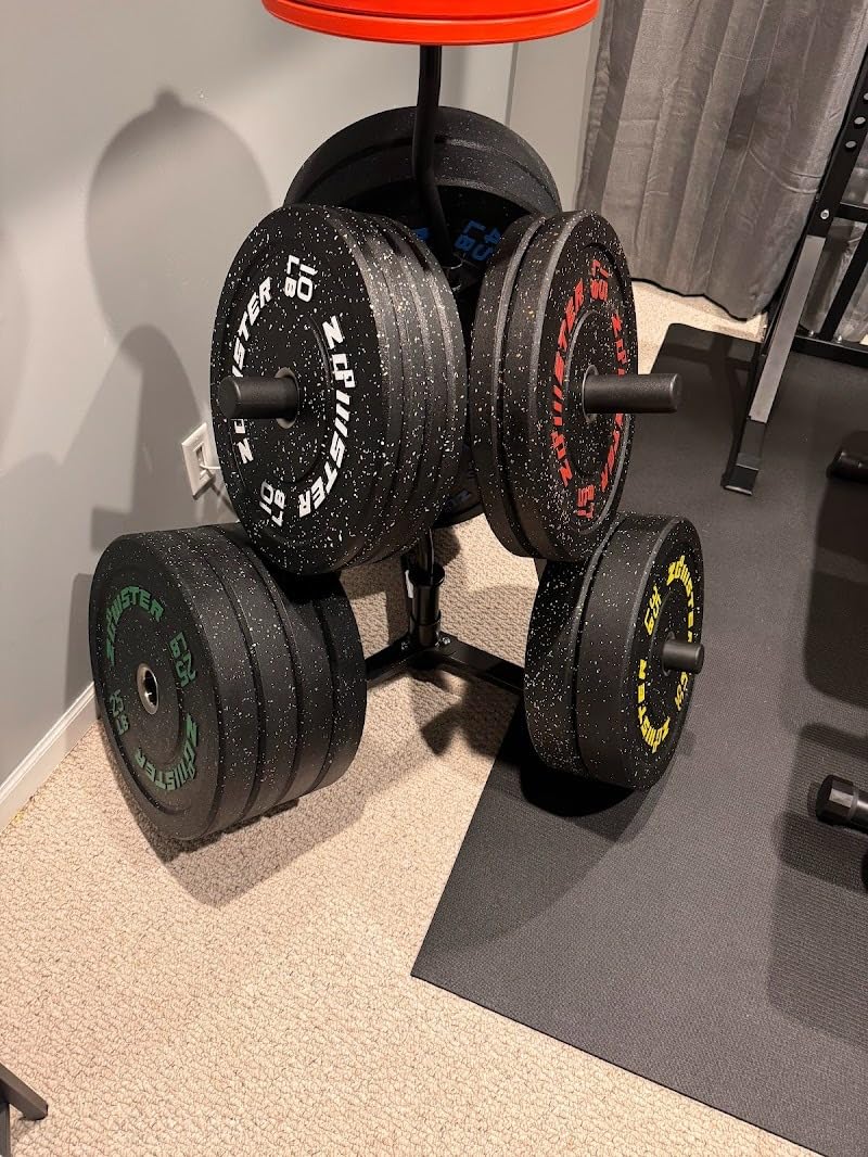 2-Inch Bumper Plate, Olympic Weight Plate HIGH BOUNCE | ODOR-FREE | NOISE-REDUCING | ABSORB IMPACT Bumper Weight Plate with Steel Insert Strength Training Weight Lifting Plate customer photo 2