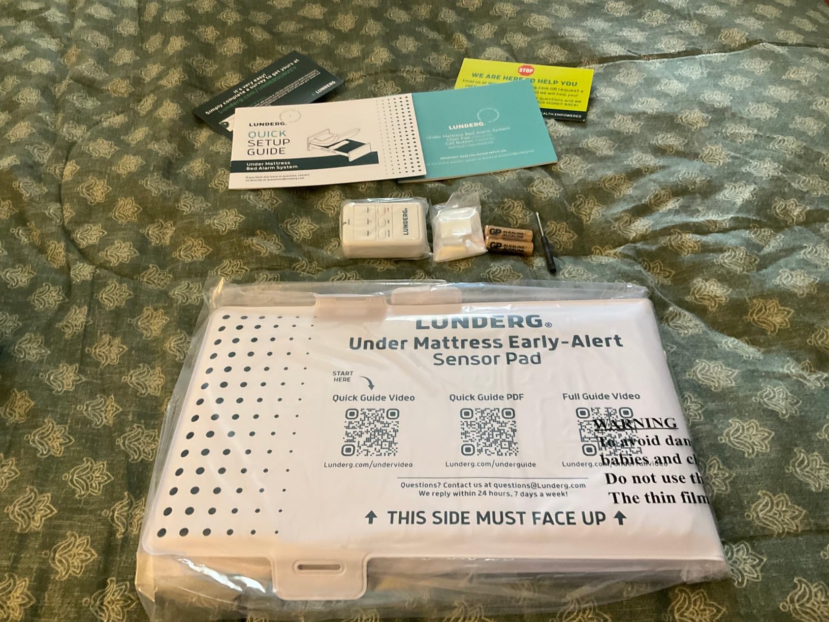 Lunderg Under Mattress Bed Alarm for Elderly - Invisible & Wireless Pad customer photo 1