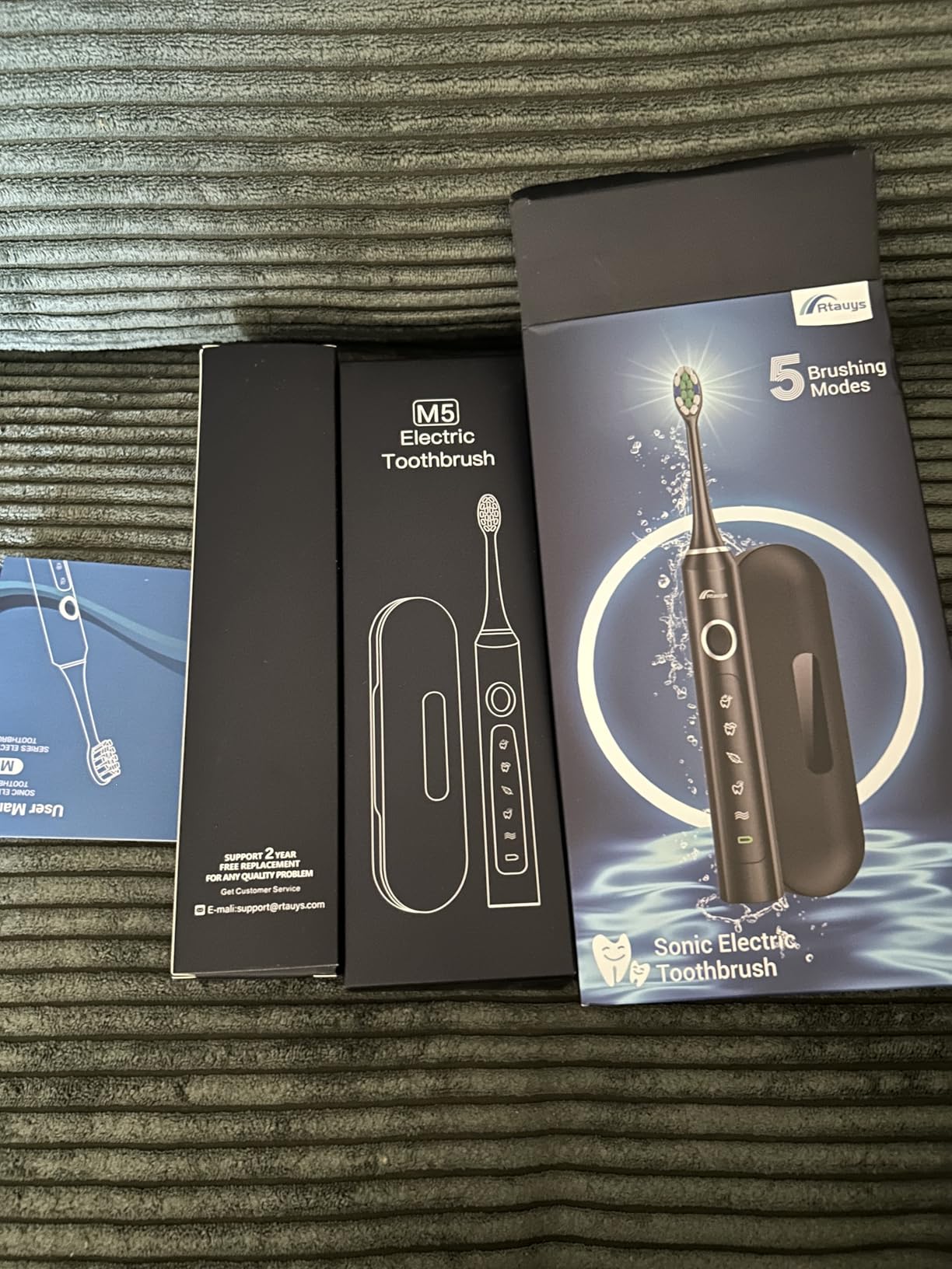 Rtauys M5 Sonic Electric Toothbrush for Adults and Kids - Rechargeable Electric Toothbrush Kids Ages 12+ and Adults with 8 Brush Heads & Travel Case, 120 Days Battery Life - Pink customer photo 2