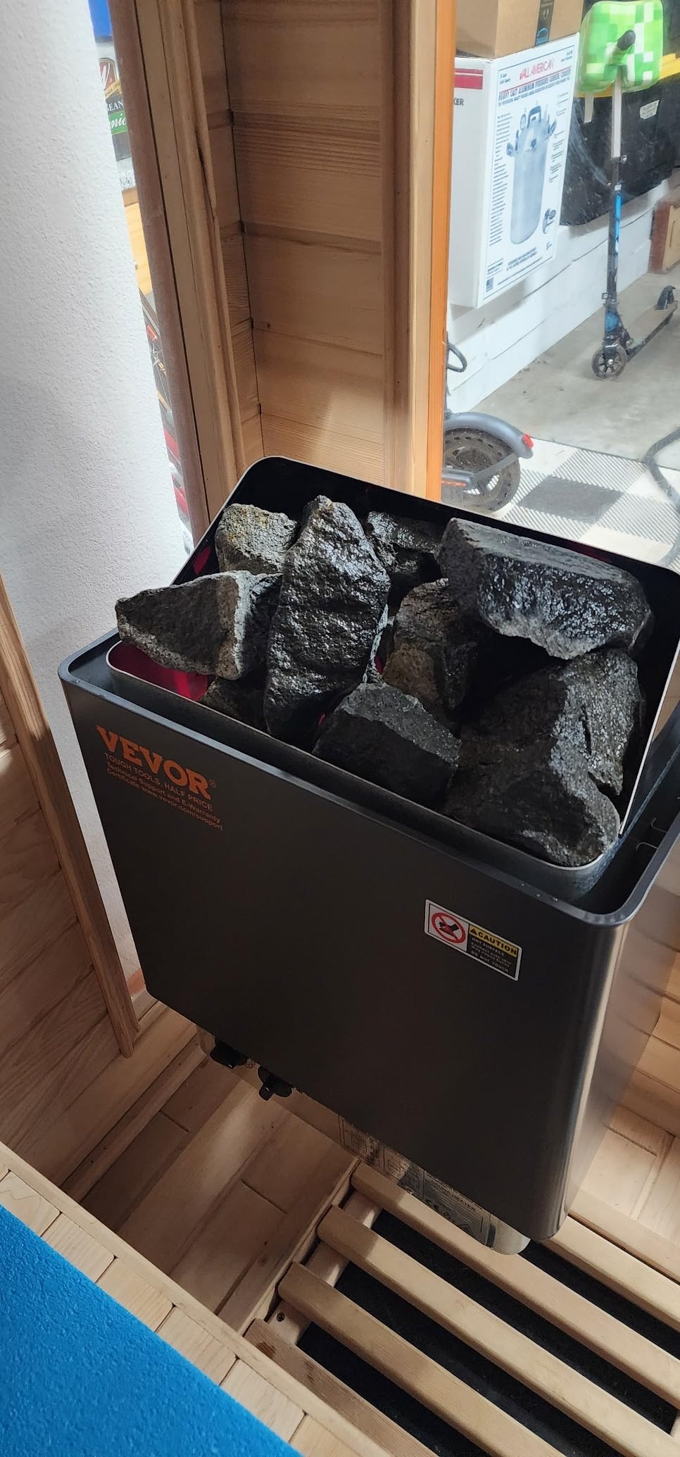 VEVOR Sauna Heater,220V Electric Sauna Stove, Steam Bath Sauna Heate 3h Timer and Adjustable Temp for Max. 176-318 Cubic Feet, Home Hotel Spa Shower Use (6KW) FCC Certification customer photo 2