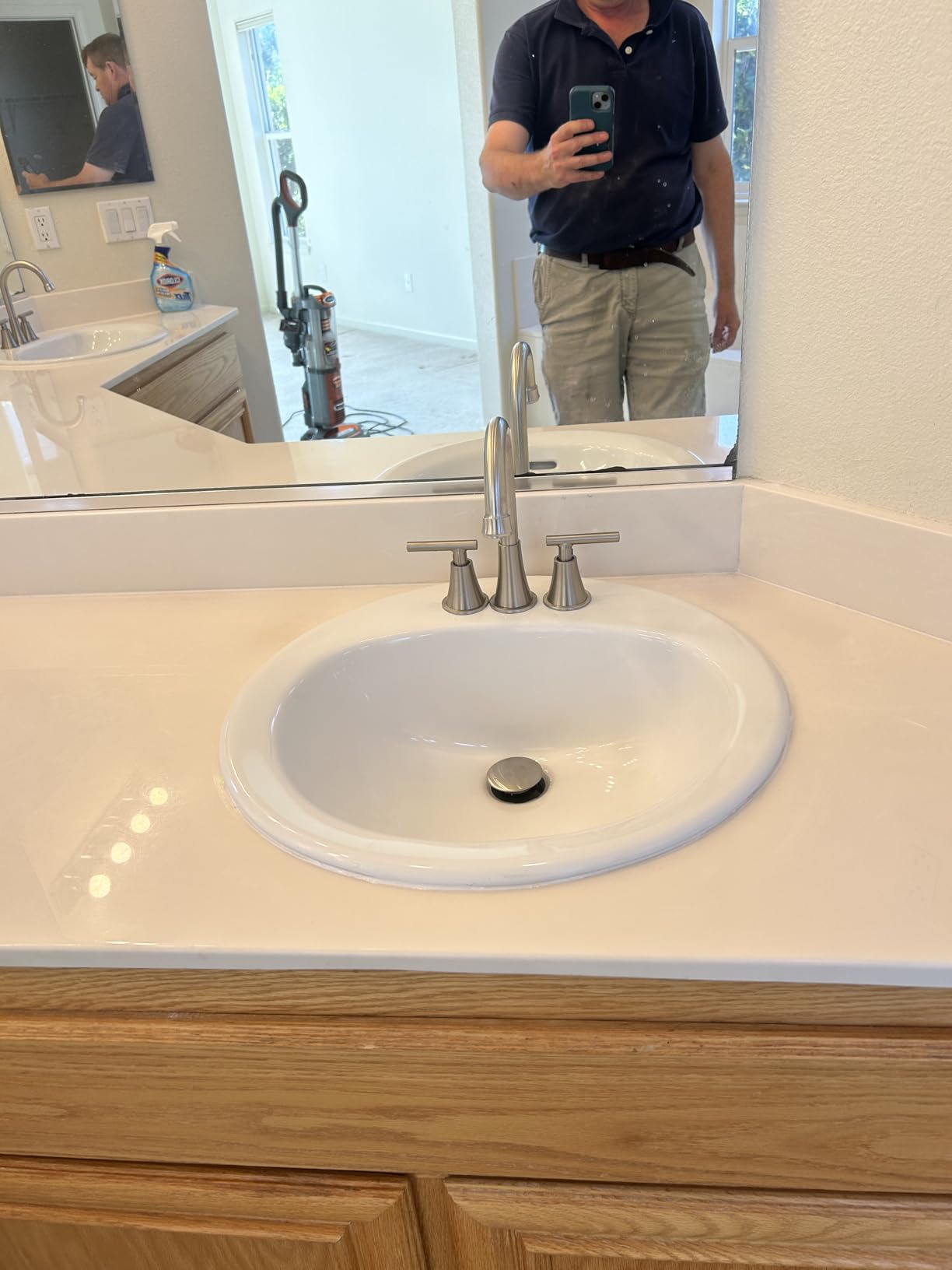 Bathroom Faucet 3 Hole, Matte Black Faucets with Drain and Supply Lines customer photo 1