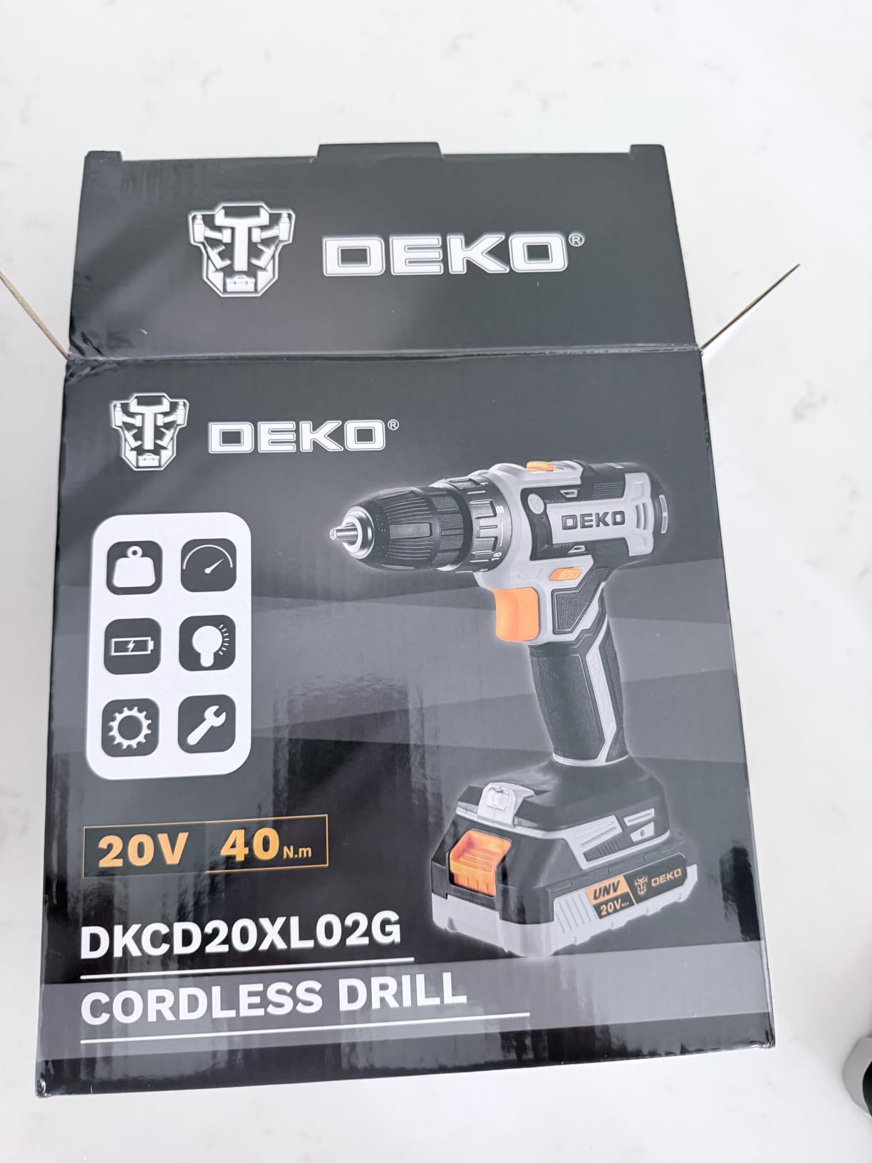 Power Drill Cordless: DEKOPRO Pink Cordless Drill 20V Electric Power Drill Set Tool for Women Drills with Battery and Charger 20 Volt Drills Driver Kit customer photo 2