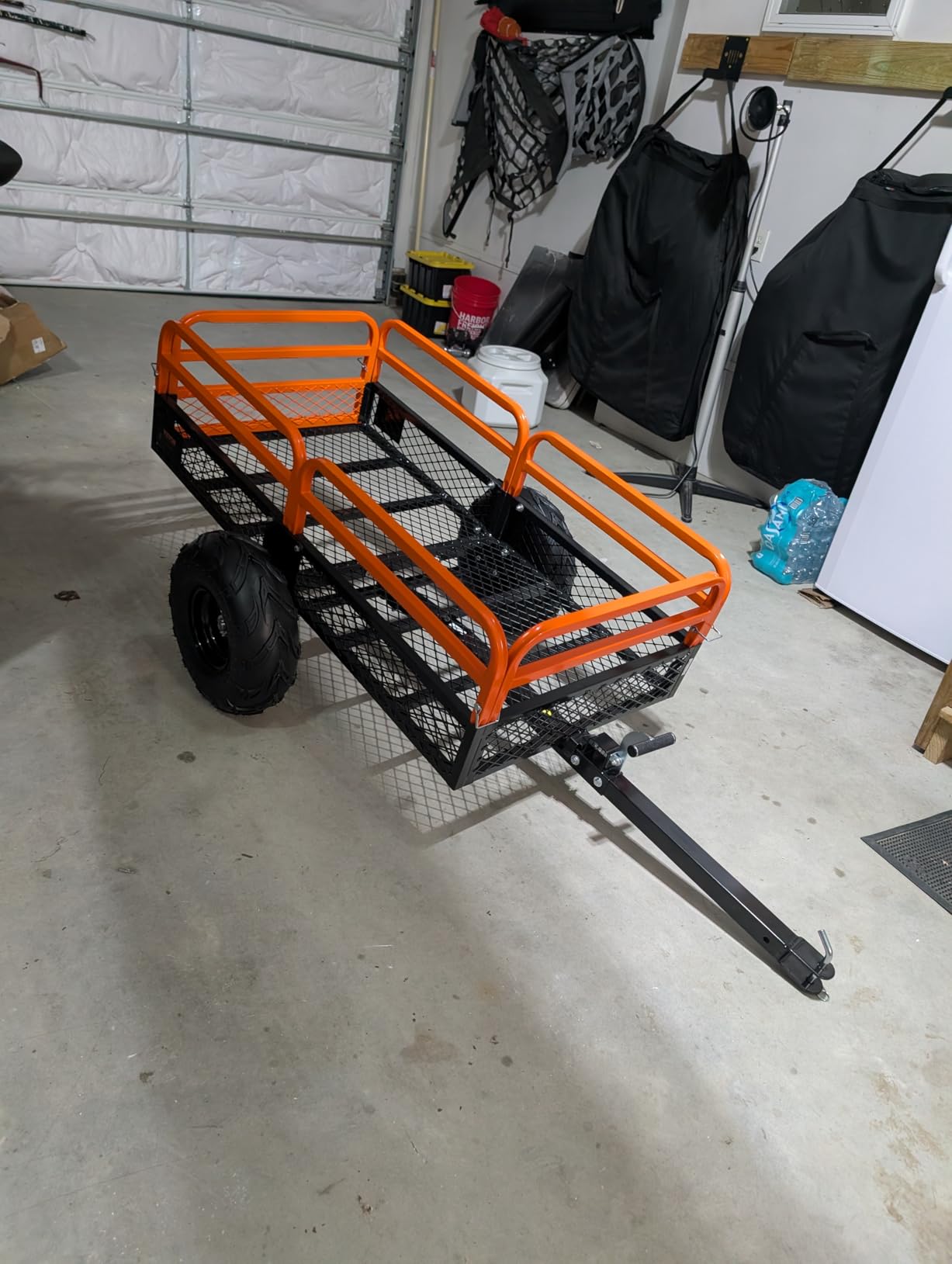 VEVOR Heavy Duty ATV Trailer Steel Dump Cart Tow Behind, 750 lbs 12 Cubic Feet, Garden Utility Trailer Yard Trailers with Removable Sides for Riding Lawn Mower Tractor customer photo 1