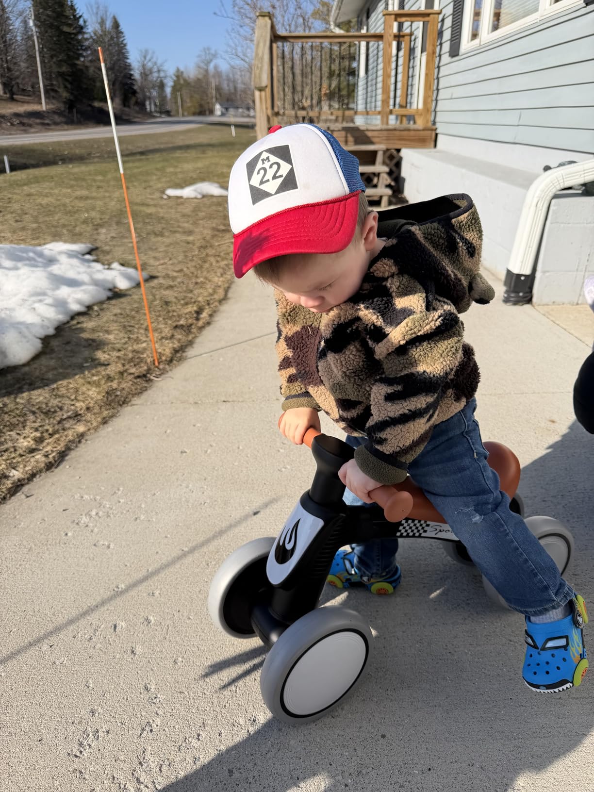 WETIFY Colorful Lighting Baby Balance Bike Toys for 1 Year Old Boy Gifts, 10-36 Month Toddler Balance Bike, No Pedal 4 Silence Wheels & Soft Seat First Bike, One Year Old Boy Birthday Gift customer photo 2