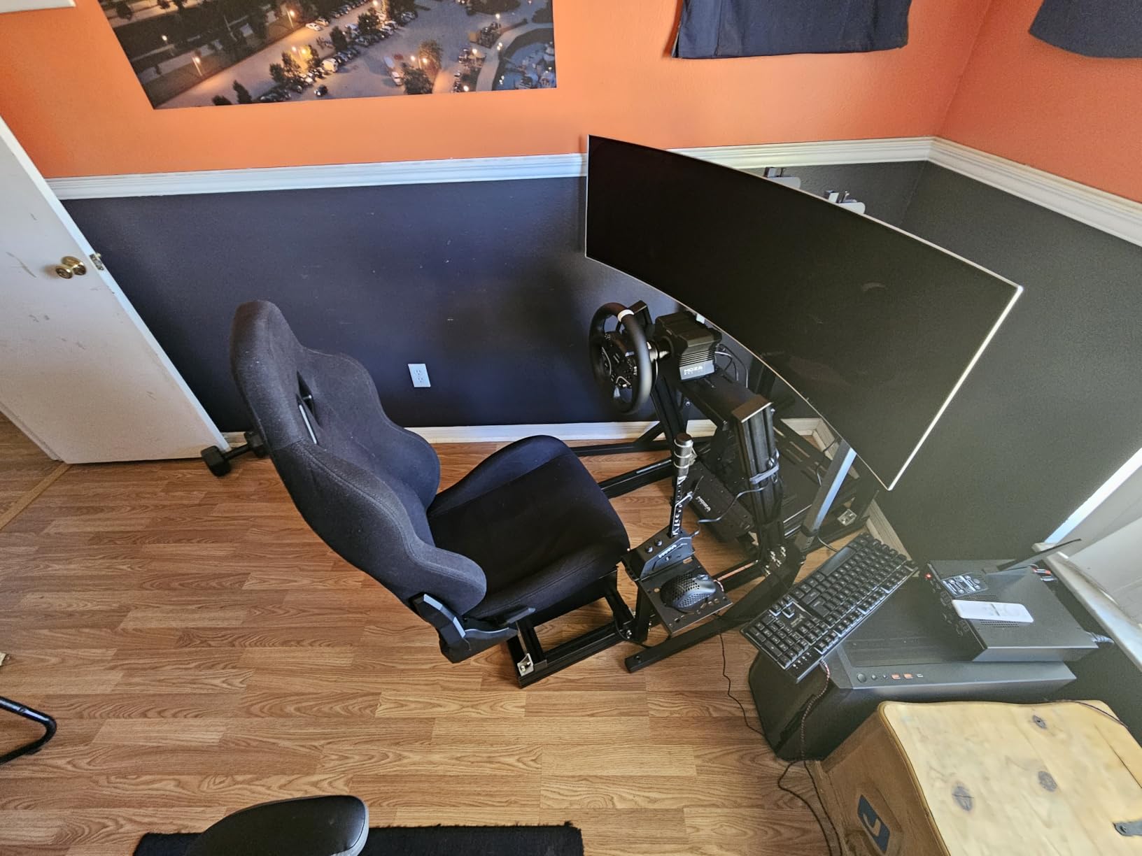 Marada 8040 Aluminum Profile Pro Racing Simulator Cockpit with Black Seat customer photo 1