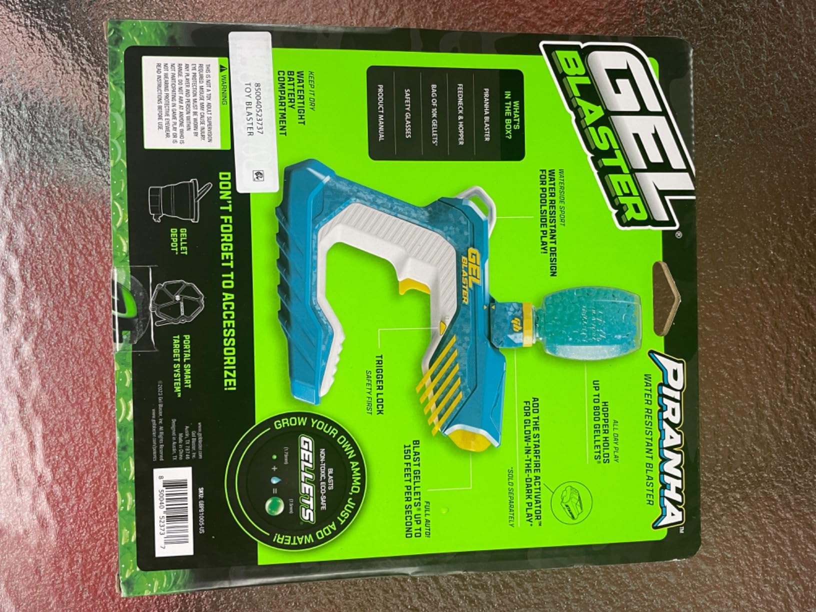 The Original Gel Blaster Piranha - Waterproof Gel Blaster - Extended 100+ Foot Range - Automatic Blaster for Outdoor Games & Pool Toys - Ages 14+ customer photo 2