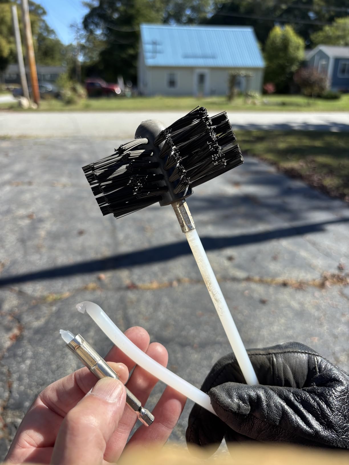 Particle Furnace Cleaning Brush, 100/150mm Brush,Chimney Brush,Dryer Vent Cleaner Kit,Flexible Rods,Up to 13FEET(9Pcs Rods+1Pcs 4