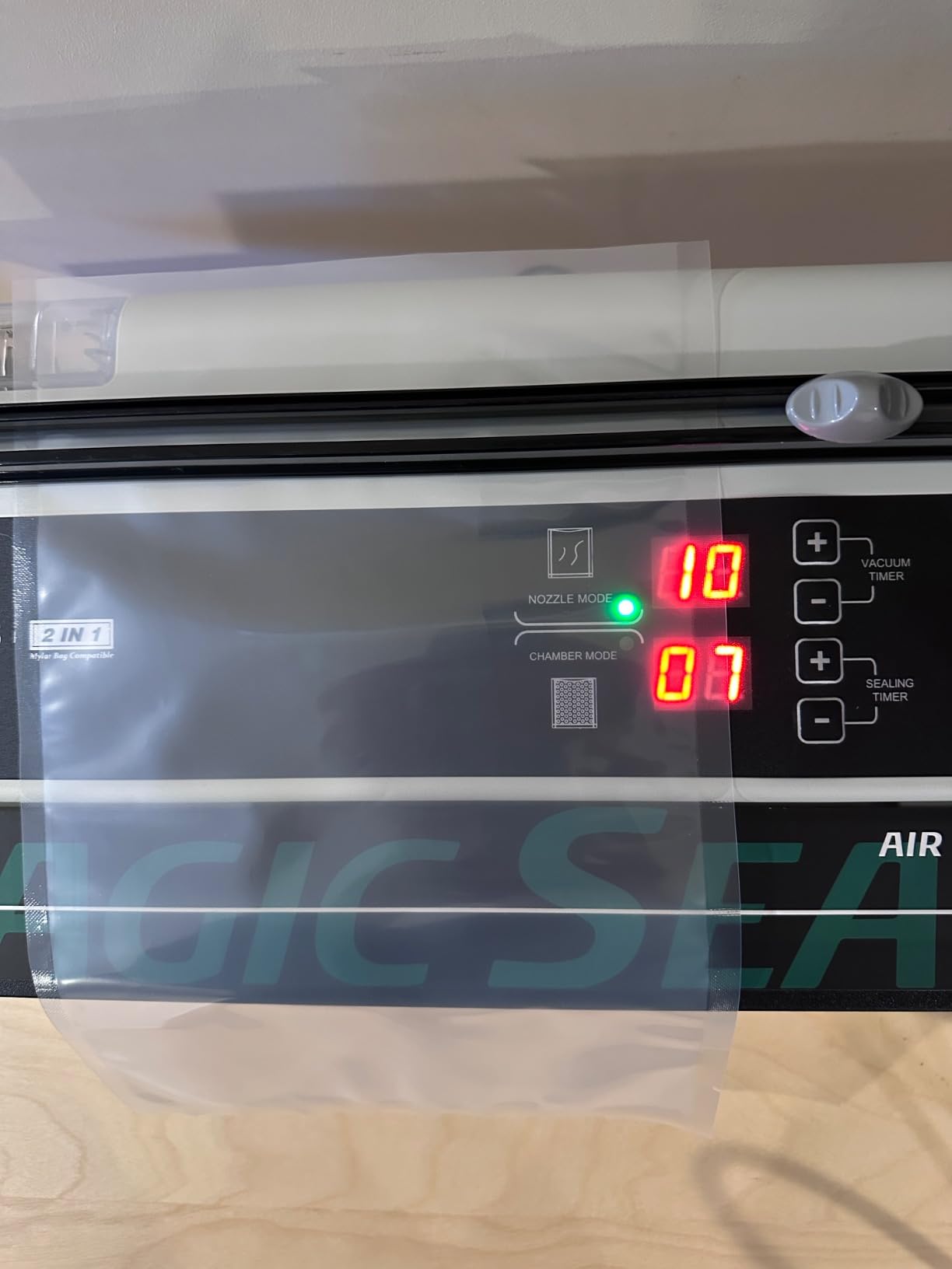 MAGIC SEAL 16'' Commercial Vacuum Sealer Machine, Meat Sealer Vacuum Packing Machine with Double Pump and Auto Cooling System, Sealing and Vacuum Time Control, Compatible with Mylar Bags customer photo 2