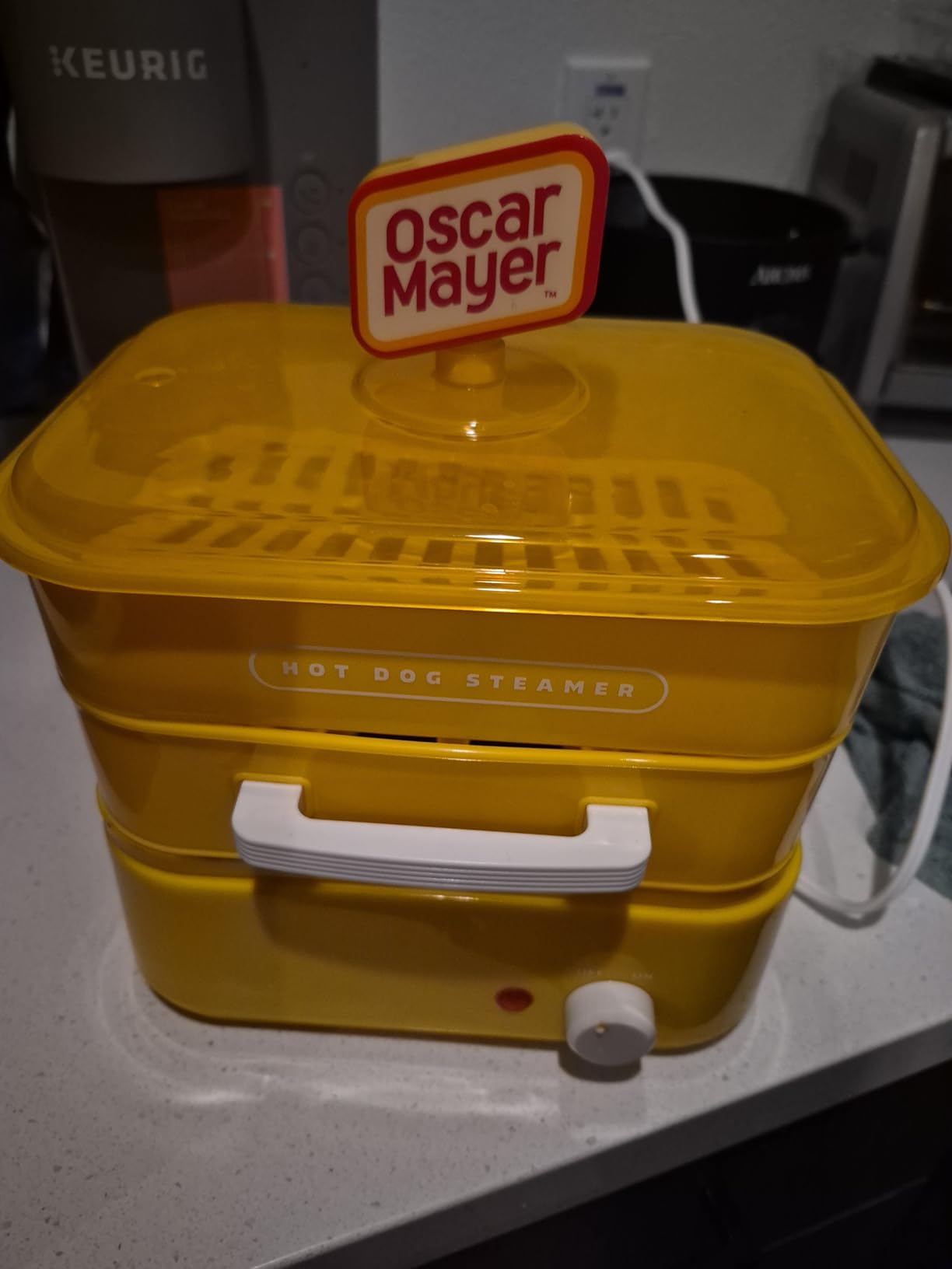 Nostalgia Game Day Hot Dog Steamer and Bun Warmer, Fits 20 Dogs and 8 Buns, Steams Pot Stickers, Veggies, Potatoes, and Other Appetizers or Toppings customer photo 2