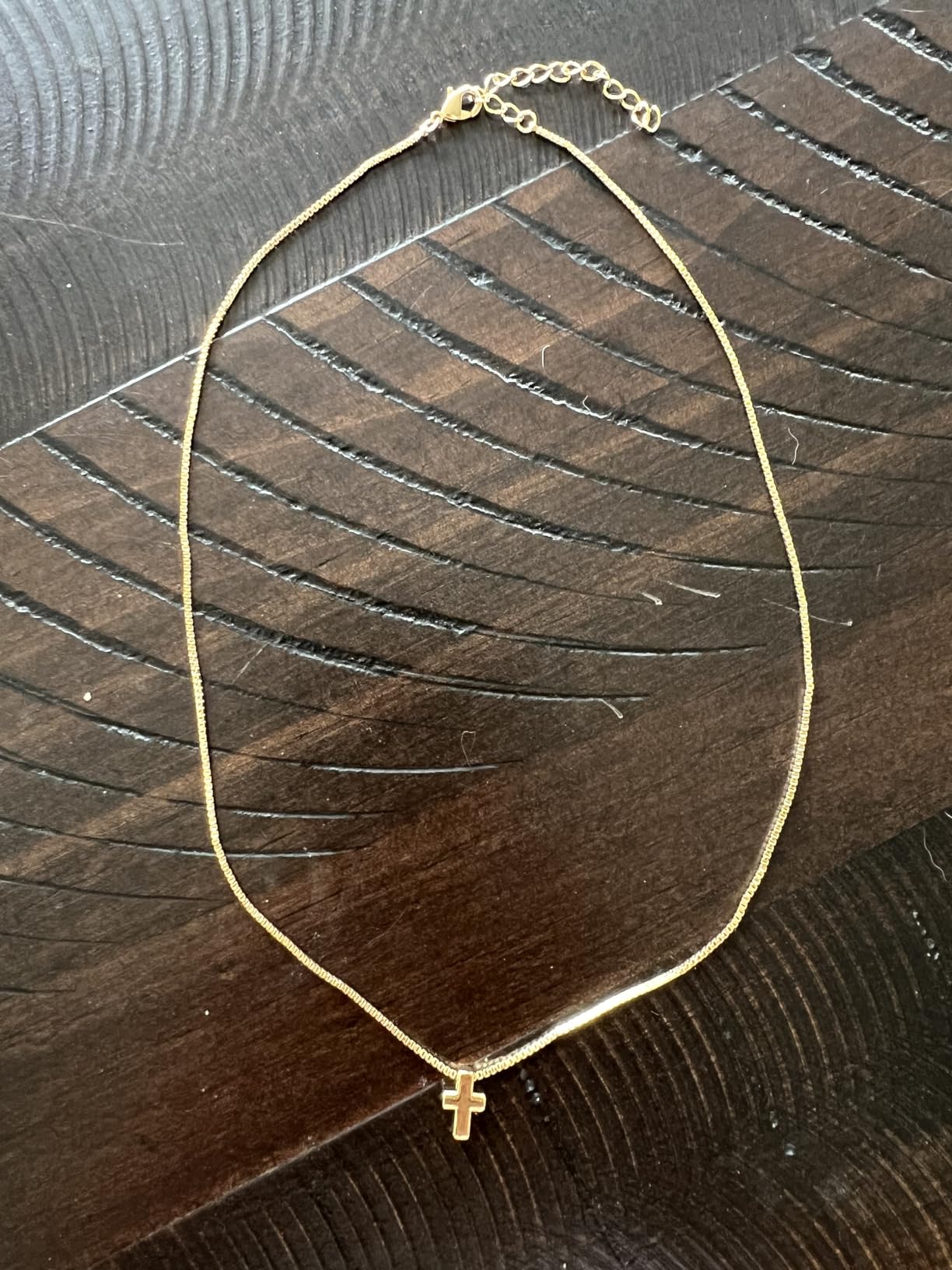 Poxtex Cross Necklace for Women Teen Girls, Dainty 14K Gold Silver Plated Cross Choker Jewelry Non Tarnish Waterproof Cute Simple Small Necklace Christian Baptism Religious Faith Jewelry Gifts customer photo 2