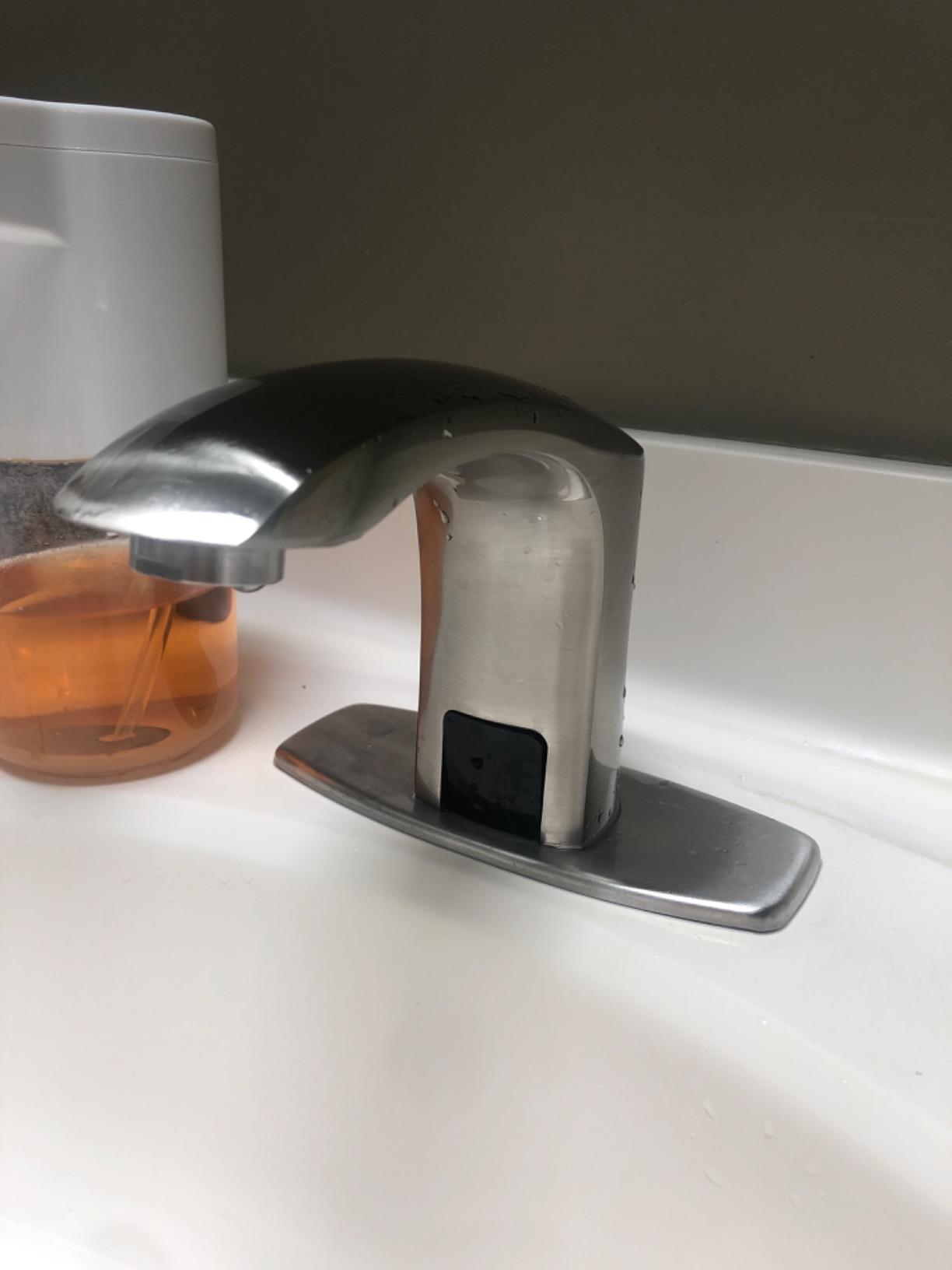 Touchless Bathroom Faucet, Sensor Faucets, Chrome customer photo 2