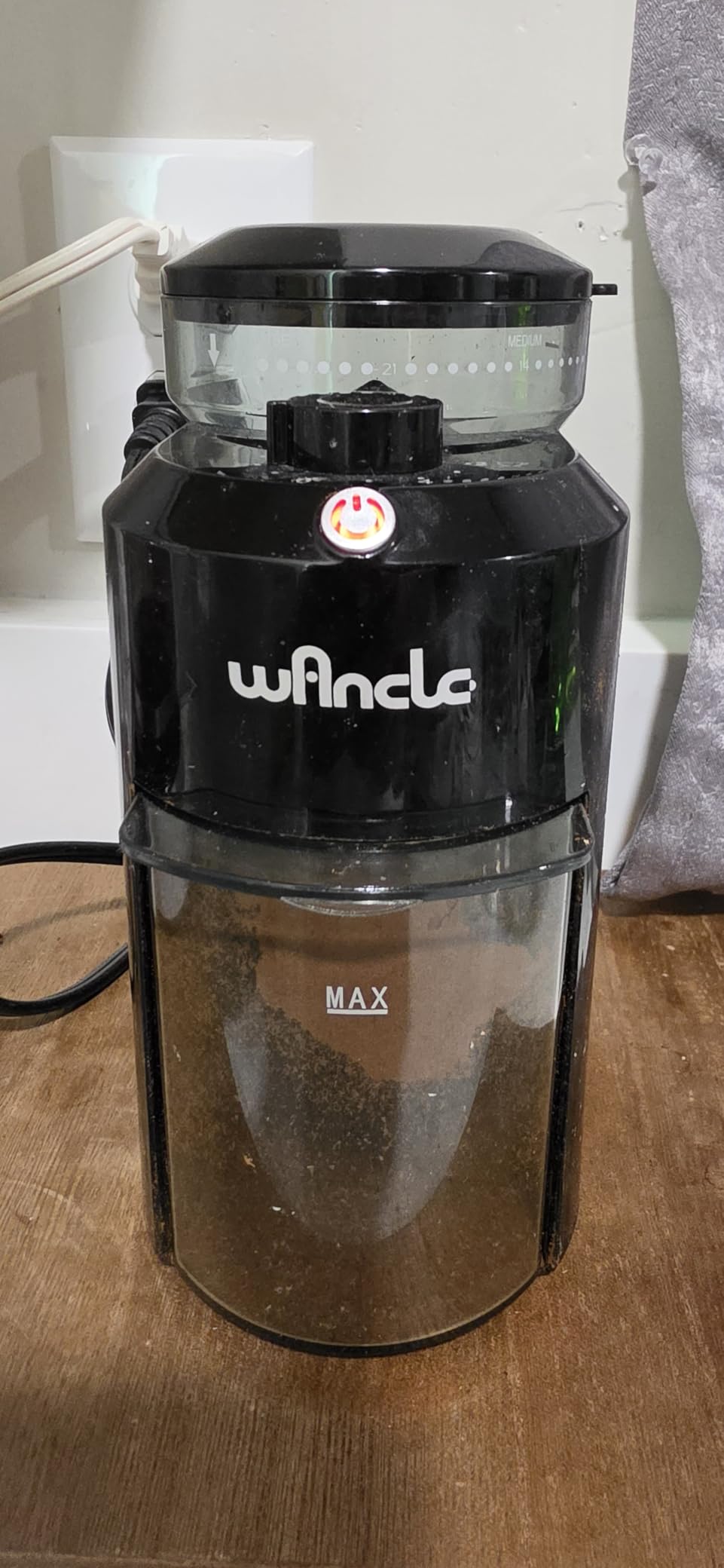 Wancle Electric Burr Coffee Grinder - Adjustable with 28 Precise Grind Settings for 12 Cups - Professional Coffee Bean Grinder (Plastic, Black) customer photo 1