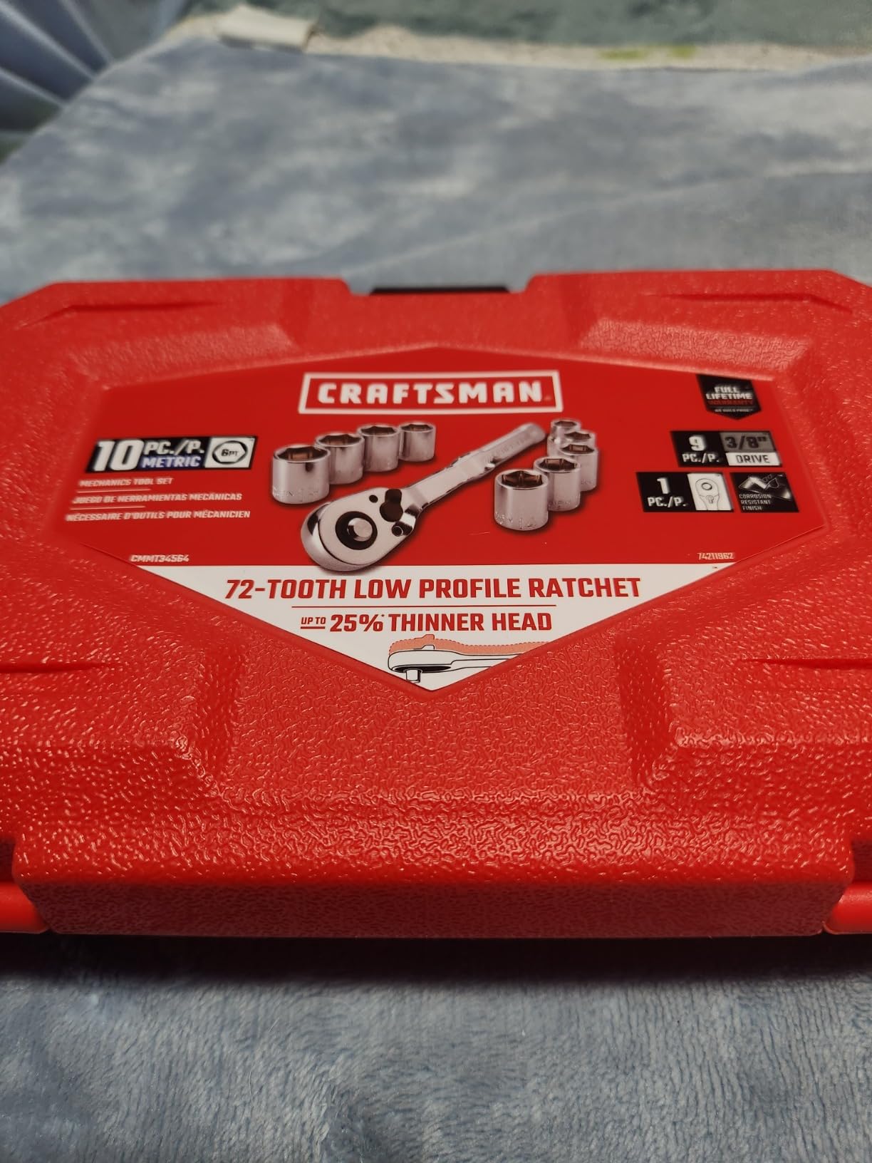 CRAFTSMAN Mechanics Tool Set, Metric, 3/8 Inch Drive, 10 Piece (CMMT34564) customer photo 2