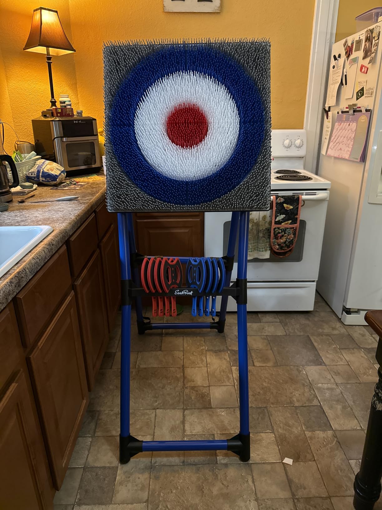 EastPoint Axe Throwing Game, Bristle Target, 8 Axes, Tailgate & Yard Game customer photo 1