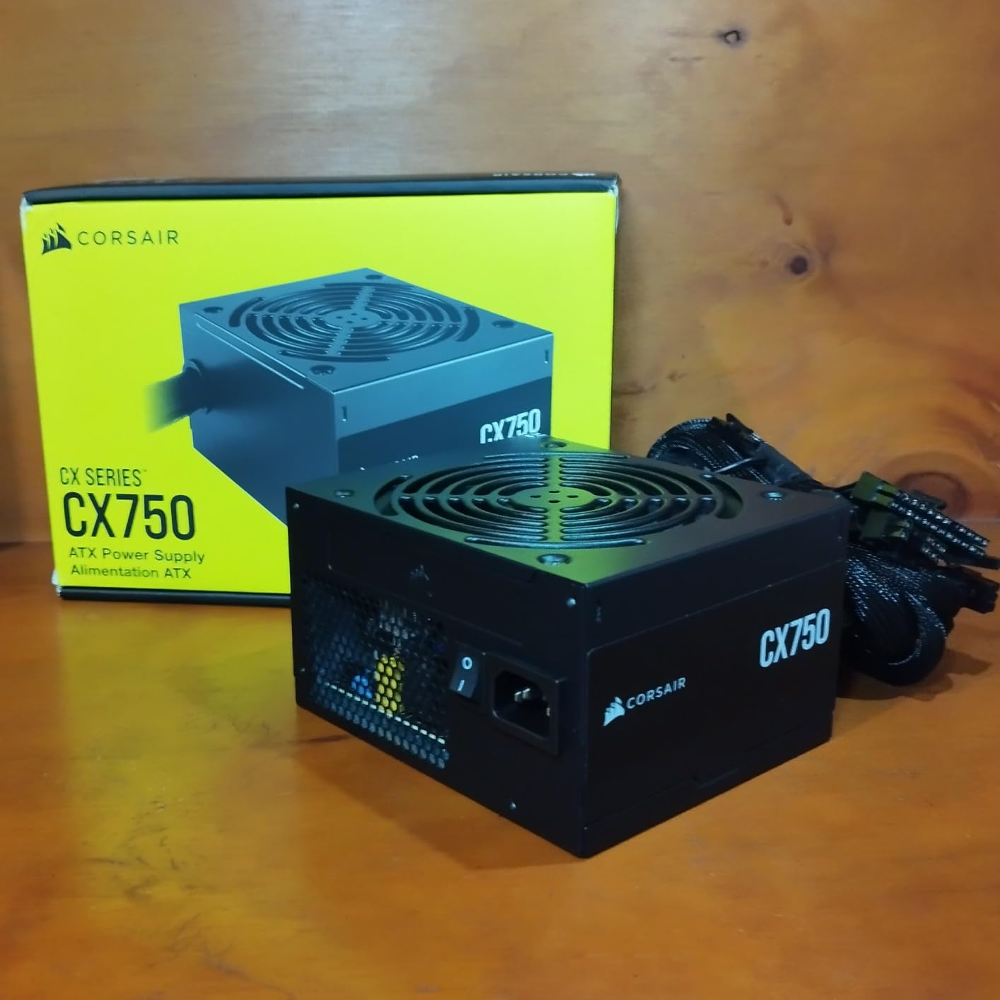 CORSAIR CX750 80 Plus Bronze Non Modular Low-Noise ATX 750 Watt Power Supply - NA - Black customer photo 1