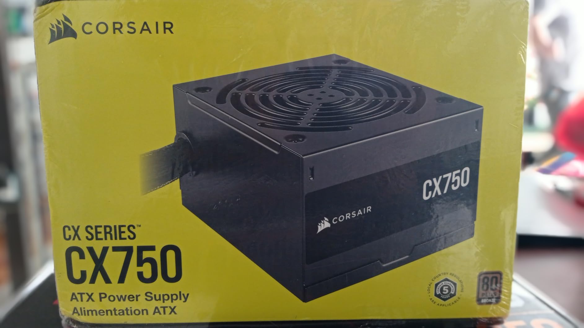 CORSAIR CX750 80 Plus Bronze Non Modular Low-Noise ATX 750 Watt Power Supply - NA - Black customer photo 2