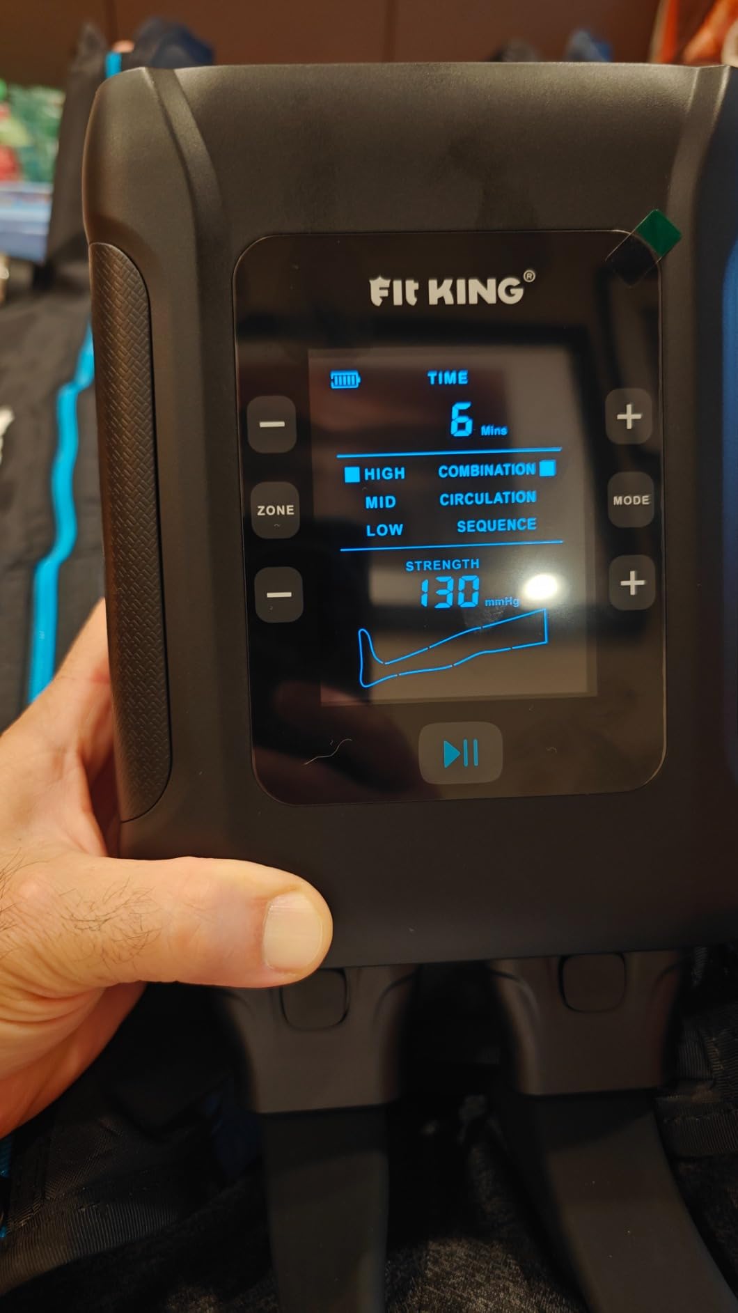 FIT KING Air Compression Leg Massager Recovery System Cordless L | FSA-HSA, Full Leg Compression Boots, Professional Compression Therapy, Athlete Recovery, Improved Circulation, Rechargeable customer photo 2