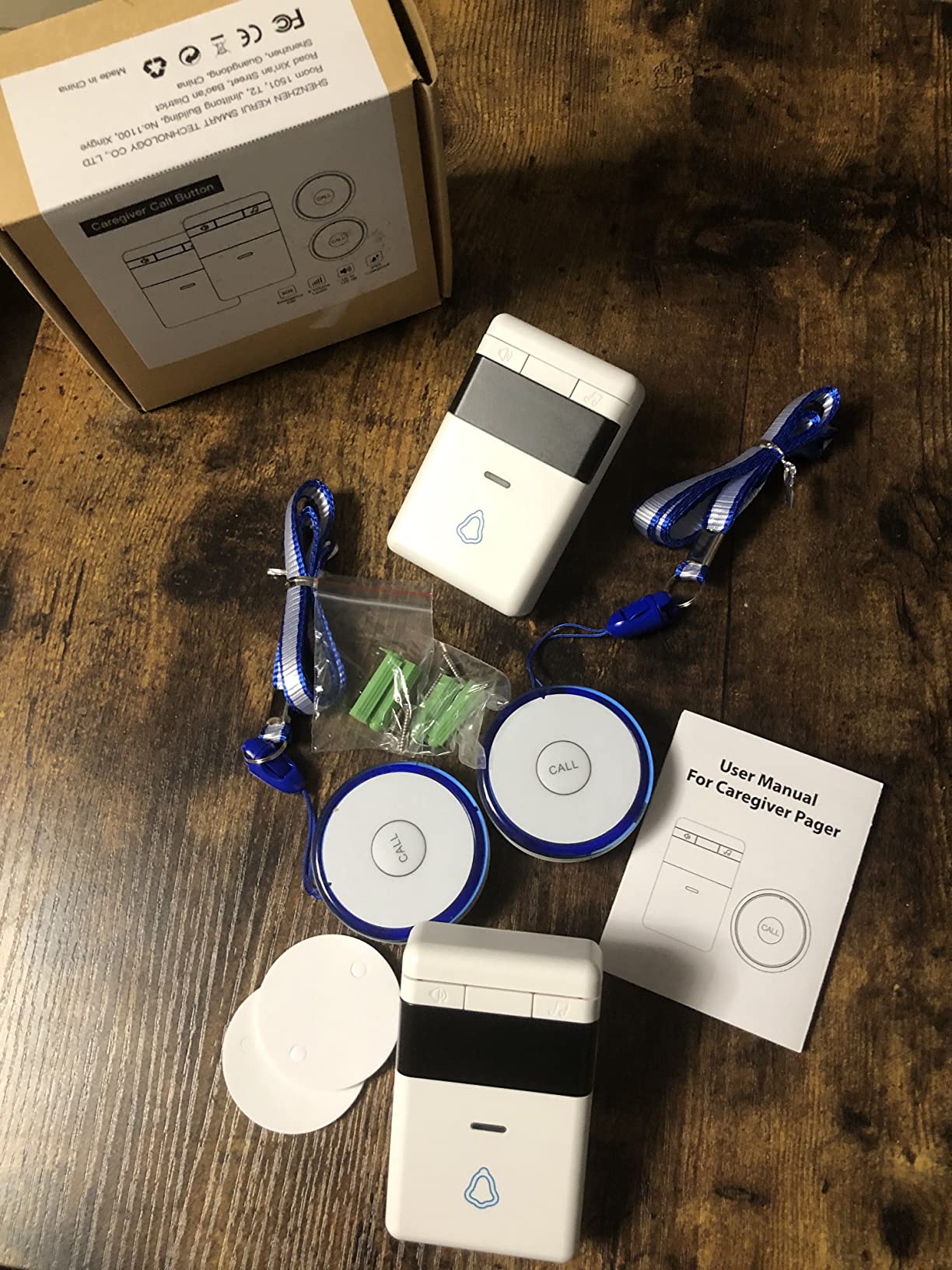 Caregiver Pager, Wireless Call Button for Elderly/Senior at Home, 500 Feet Medical Life Alert System with 3-SOS Buttons and 2-Pagers, Emergency Panic Call Bell for Nurse Calling, Patient Assistance customer photo 2