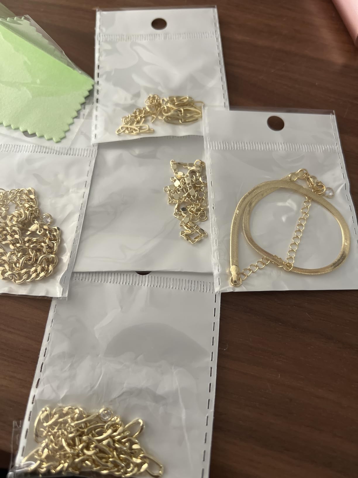 iF YOU Gold Ankle Bracelets for Women, 14k Gold Plated Waterproof Cuban Link Chain Anklets Set, Layered Anklet Bracelets for Women Beach Gift Adjustable Size 5pcs customer photo 1