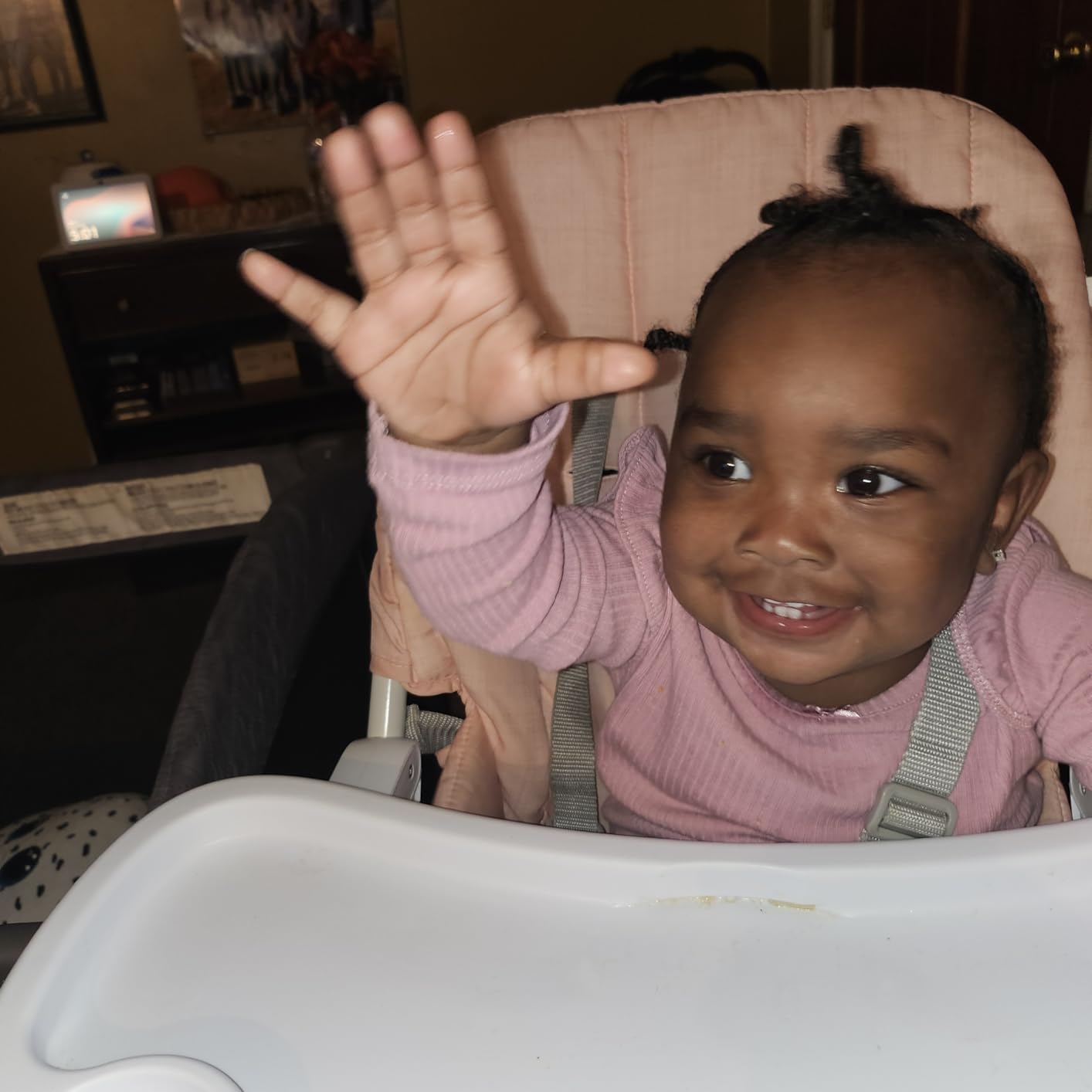 Ingenuity: ity by Ingenuity Sun Valley Compact Folding High Chair, Food-Grade Safe Plate, Safety Harness, for Ages 6 Months and Up, Unisex - Grey customer photo 1