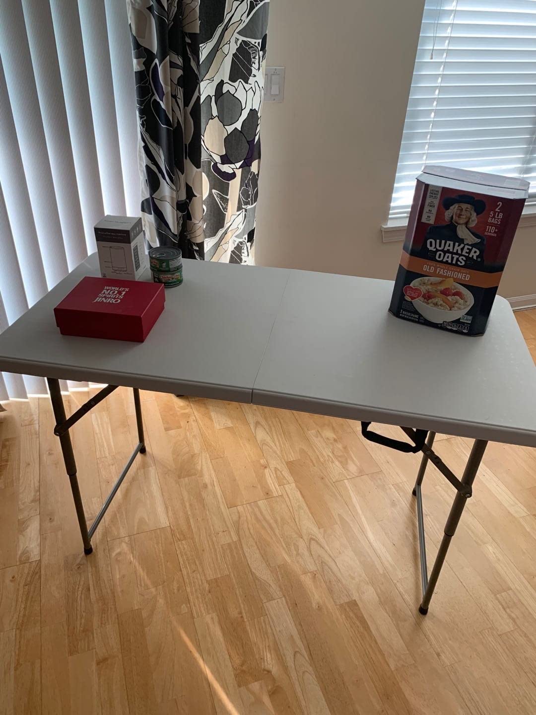 Folding Table 8ft, Heavy Duty Foldable Plastic 8 Foot Banquet Table customer photo 1