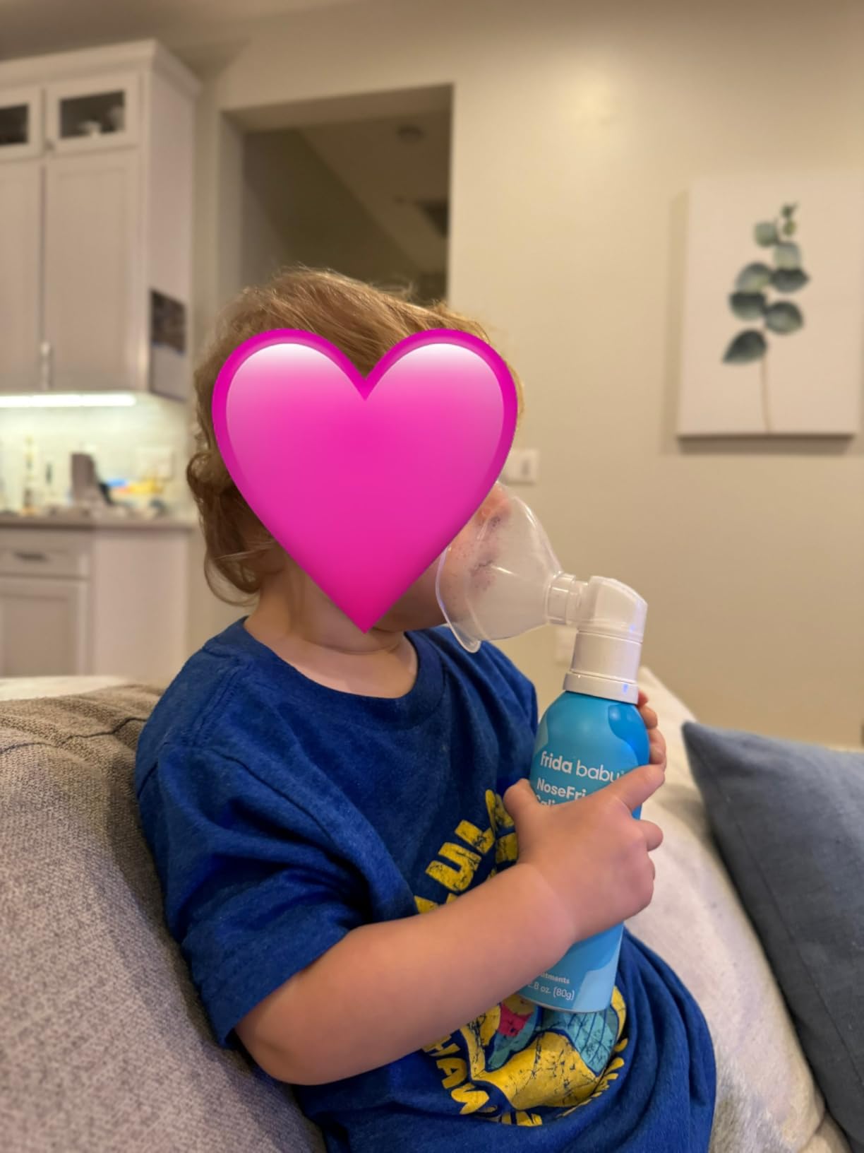 Frida Baby NoseFrida Saline Mist Nasal Inhaler, Babies & Kids, Safe, Gentle | Decongestant Spray for Congestion & Allergy Relief, Soothes Stuffy Nose & Sore Throat, Includes Mask customer photo 2