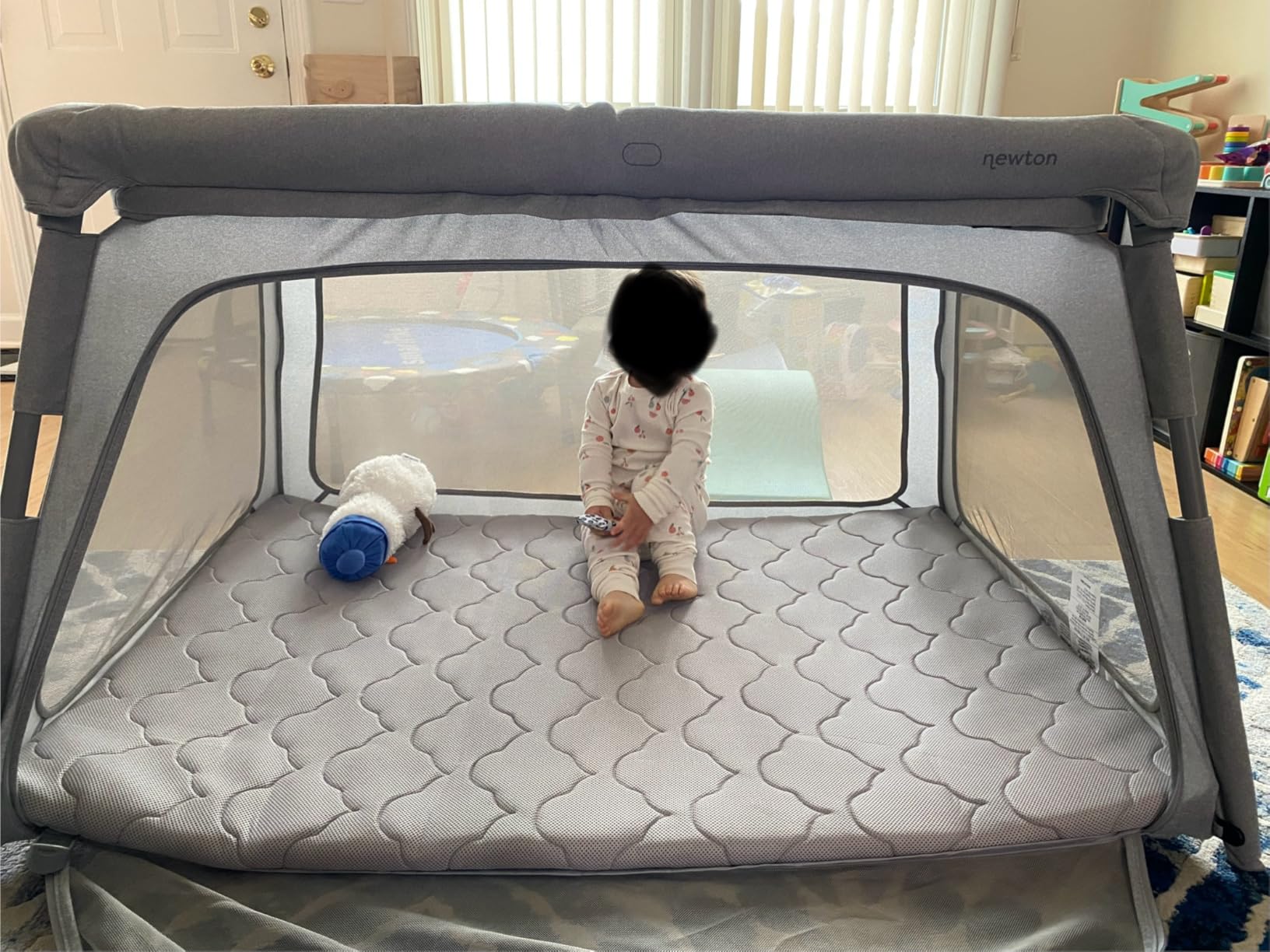 Newton Baby Deluxe Travel Crib & Play Yard, Breathable - Grey customer photo 2