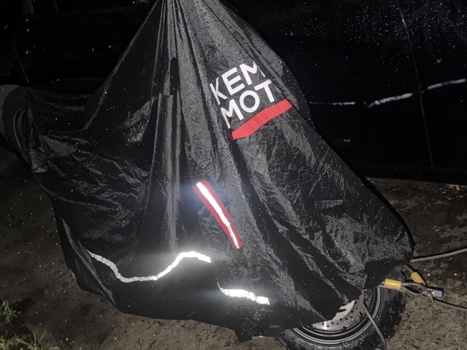 KEMIMOTO 420D Heavy Duty Waterproof Outdoor Motorcycle Cover Side Top Box | Fit Adventure Fit For R1250 GS Tenere 700 KLR 650 Africa Twin 1290 Super Adventure Transalp All Weather Windproof Buckle customer photo 2