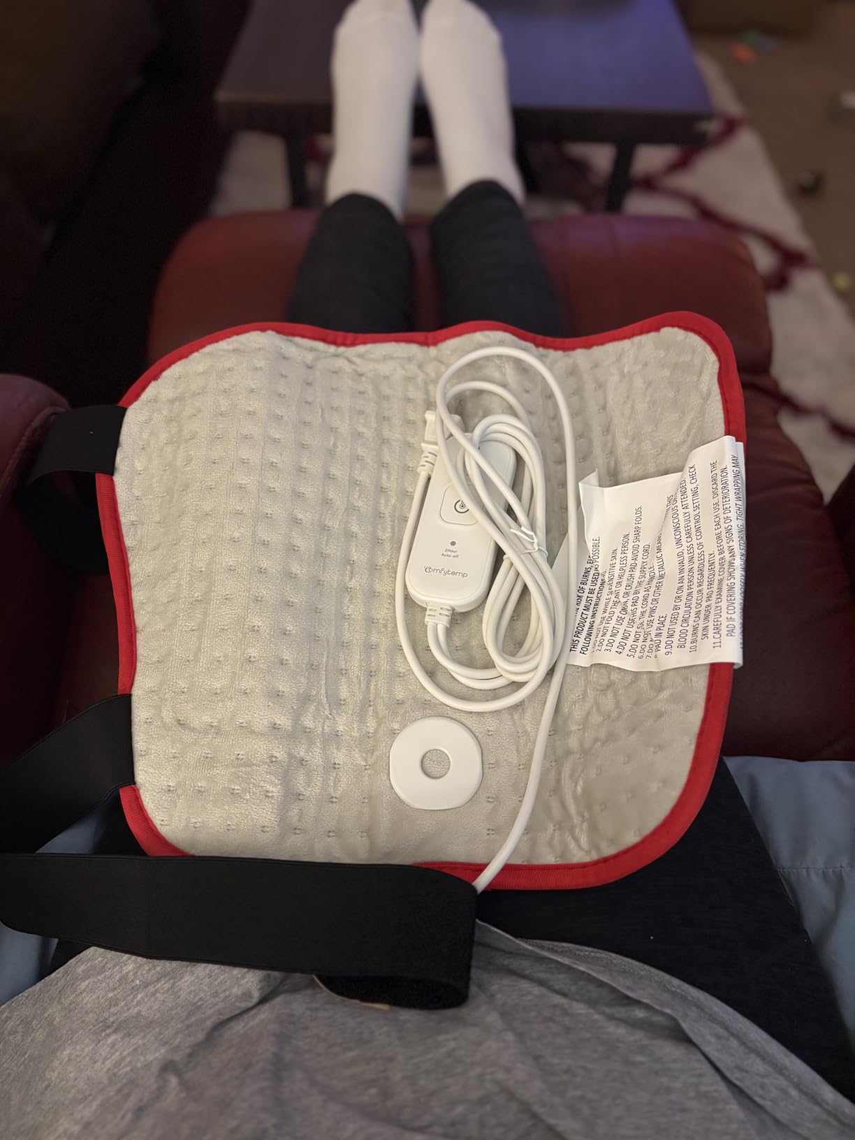 Comfytemp Leg Heating Pad, Wearable Heat Wrap for Knee/Thigh/Calf (L/XL) customer photo 2