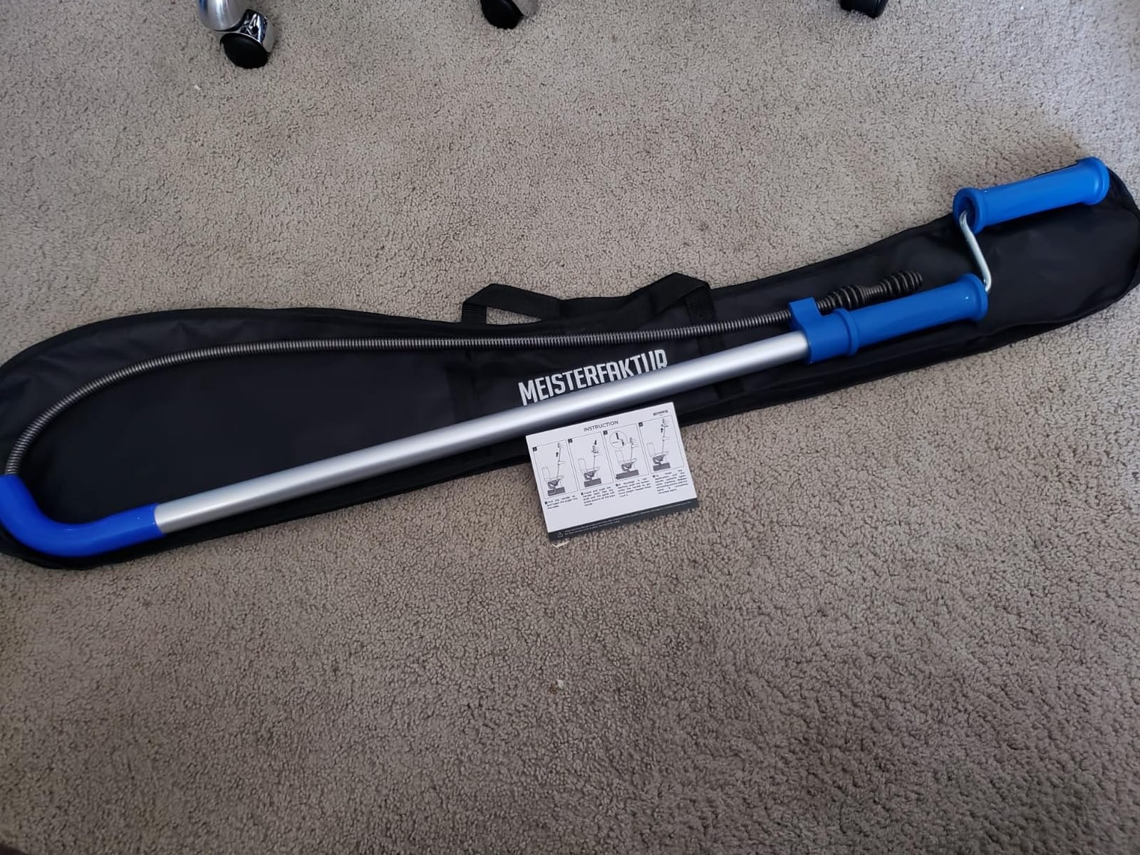 Meisterfaktur toilet snake [6 feet] - toilet auger for heavy toilet blockages - No damage thanks to silicone protection - the closet auger for real DIYs! (6 FEET) customer photo 2