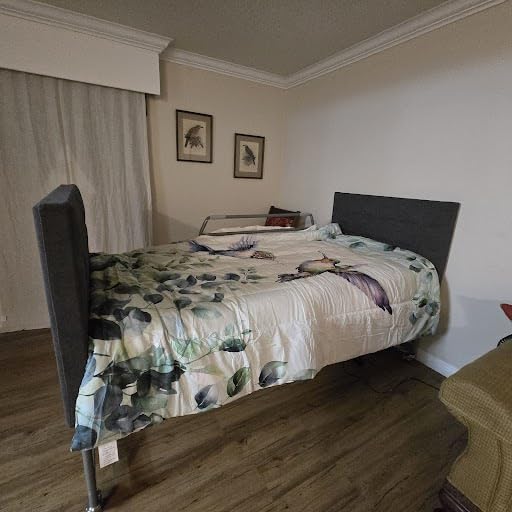 Electric Hospital Bed for Home Use - 5 Functions, Advanced German LIMOSS Motor, Double Solid Wood Panels with Upholstered Covers, Medical Overbed Table & Foldable Rails customer photo 2