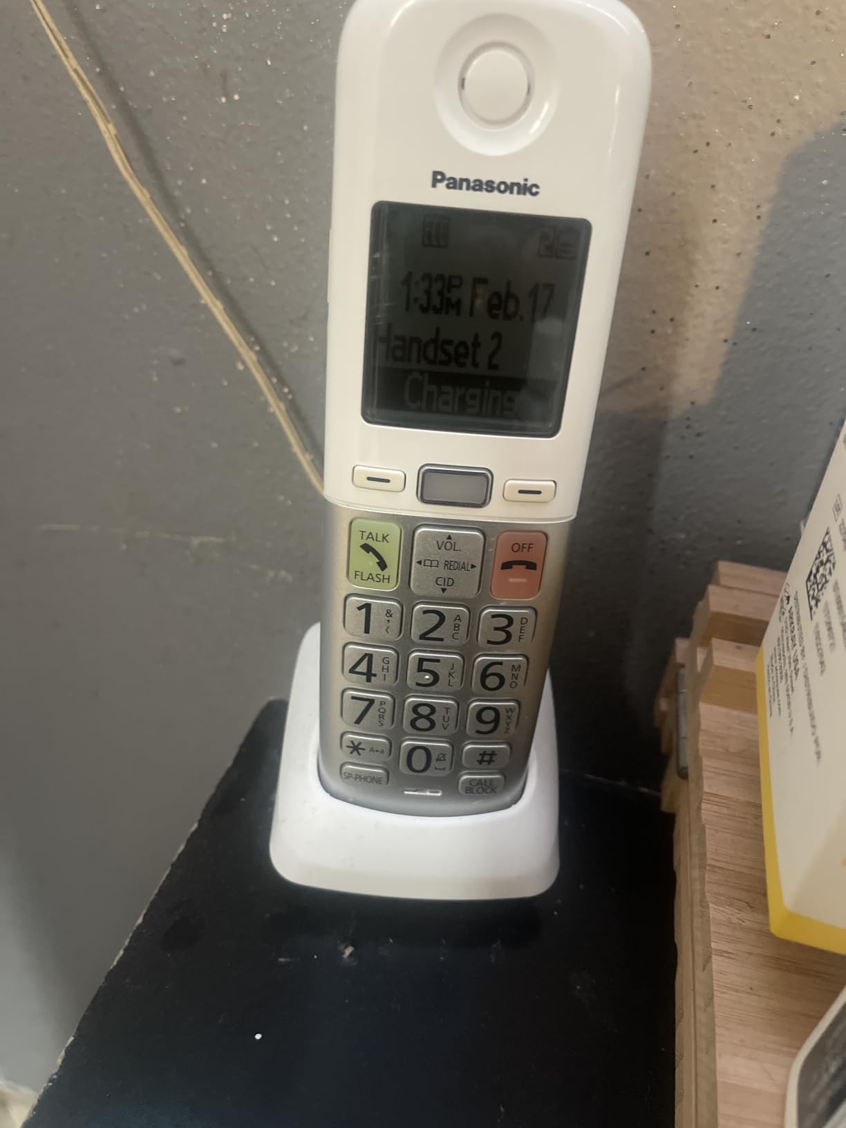 Panasonic Cordless Phone, Easy to Use with Large Display and Big Buttons, Flashing Favorites Key, Built in Flashlight, Call Block, Volume Boost, Talking Caller ID, 2 Cordless Handsets - KX-TGU432W customer photo 2