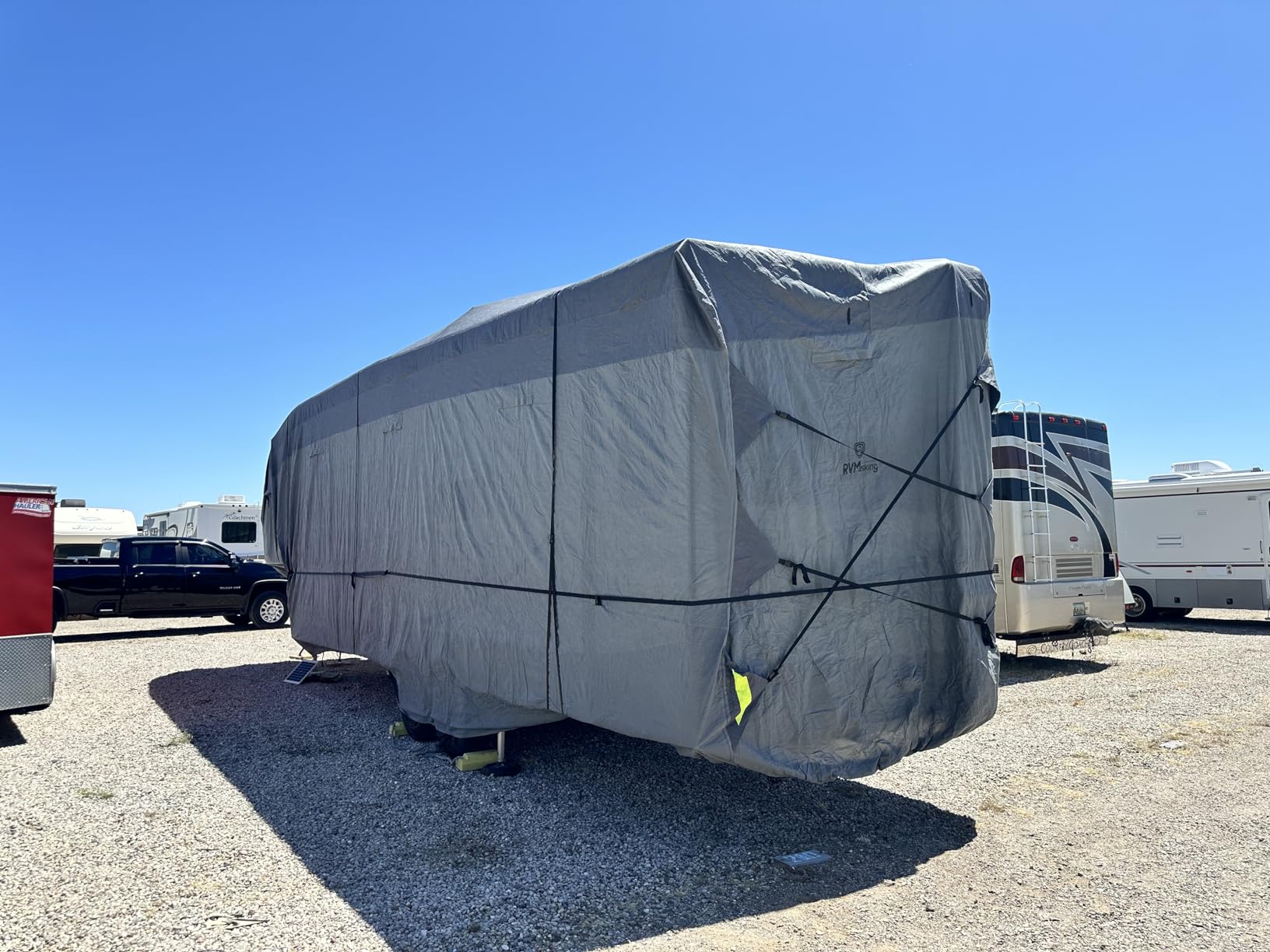 RVMasking Travel Trailer RV Cover, 9-Layer Heavy Duty Waterproof,28-31ft customer photo 1