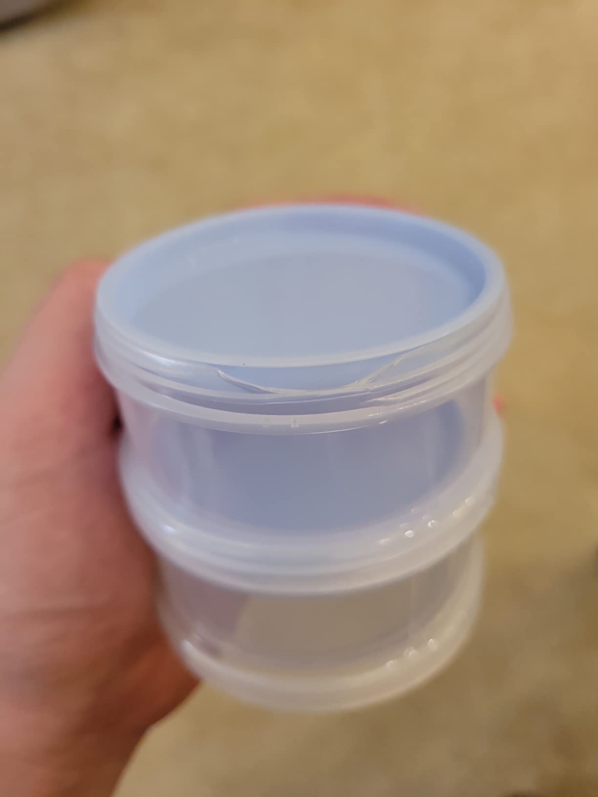 Accmor Formula Dispenser On The Go, 5 Compartments Stackable Formula Container for Travel, Baby Milk Powder Kids Snack Container, BPA Free customer photo 1
