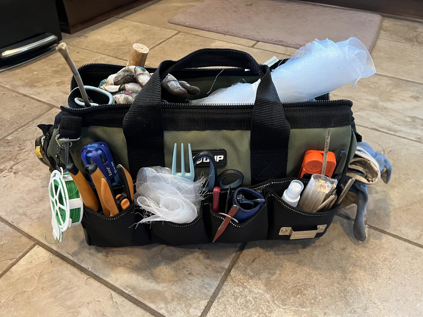 UUP Heavy Duty Tool Bag 15Inch, 16-Pocket Portable Empty Tool Box Organizer customer photo 2