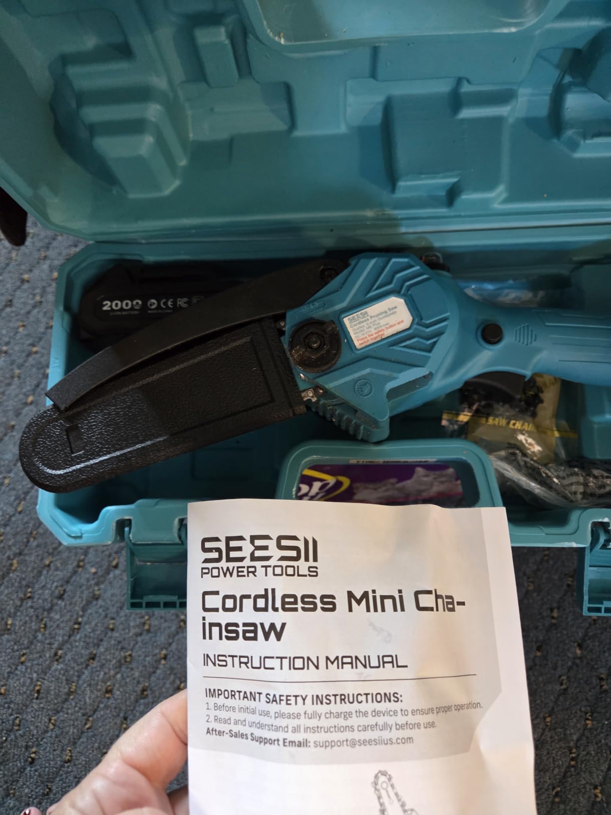 SEESII 2-in-1 Electric Pole Saws 8 Inch for Tree Trimming, Brushless Motor customer photo 2