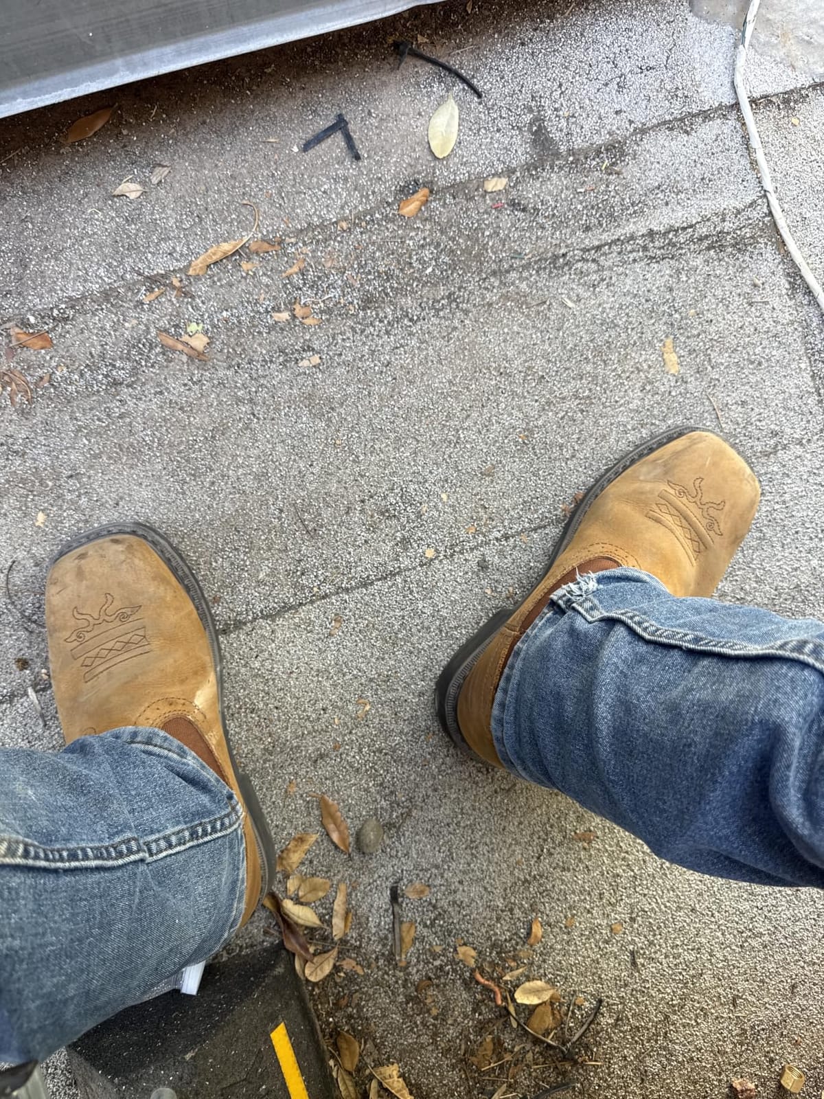 NINGO Steel Toe Boots for Men, Comfortable Square Toe Cowboy Work Boots customer photo 2